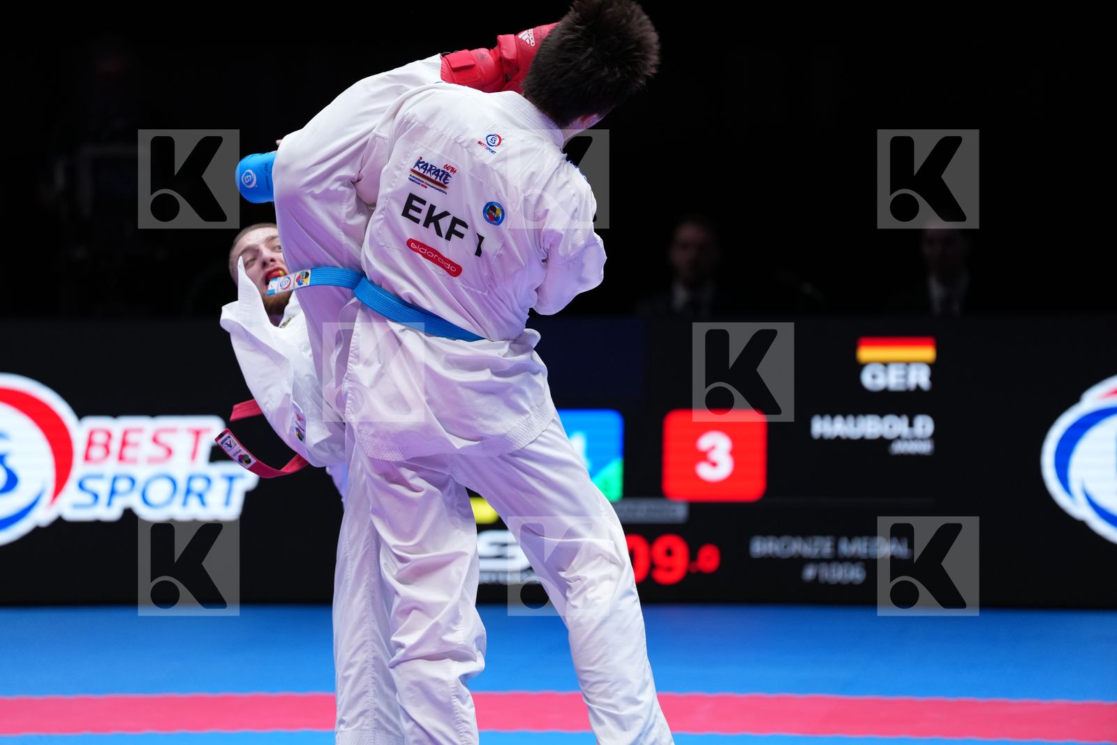 HAUBOLD JANNE (GER) vs GASPARIAN EDUARD (EKF-1) in Male Kumite -84 Kg - Semifinal Bout