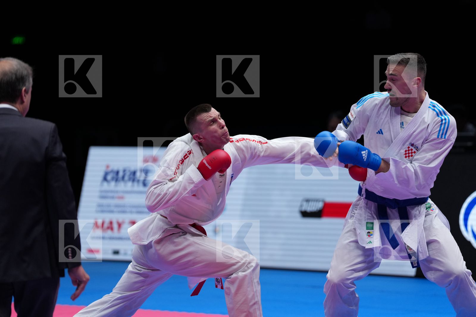 CHOBOTAR VALERII (UKRAINE) vs KVESIC IVAN (CROATIA) in Male Kumite -84 Kg - Final Bout