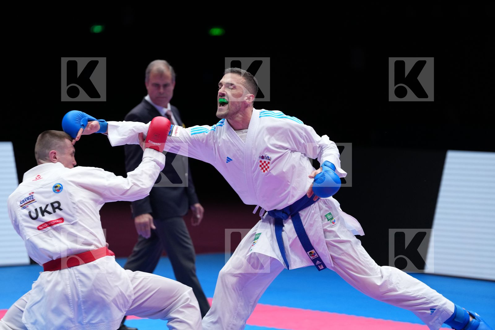 CHOBOTAR VALERII (UKRAINE) vs KVESIC IVAN (CROATIA) in Male Kumite -84 Kg - Final Bout