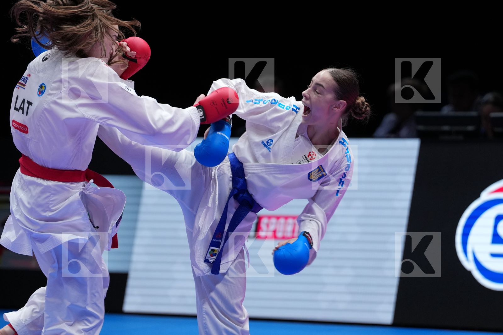 GIRVICA BEATA (LATVIA) vs SHOLOHOVA OLEKSANDRA (UKRAINE) in Female Kumite -61 Kg - Final Bout