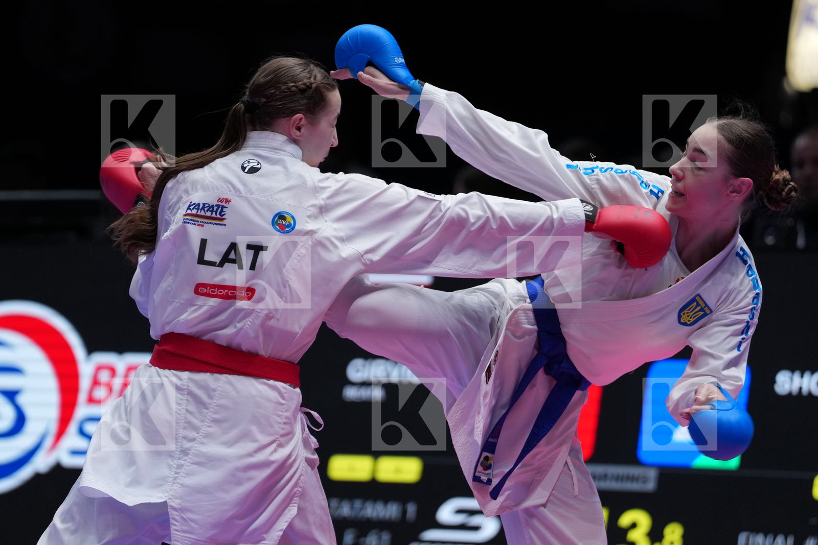GIRVICA BEATA (LATVIA) vs SHOLOHOVA OLEKSANDRA (UKRAINE) in Female Kumite -61 Kg - Final Bout
