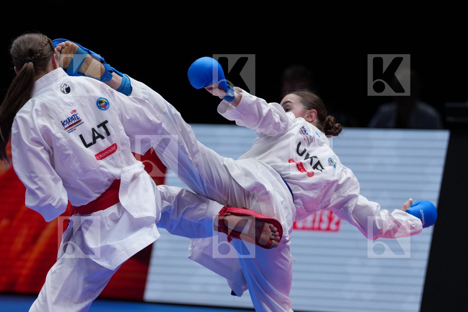 GIRVICA BEATA (LATVIA) vs SHOLOHOVA OLEKSANDRA (UKRAINE) in Female Kumite -61 Kg - Final Bout