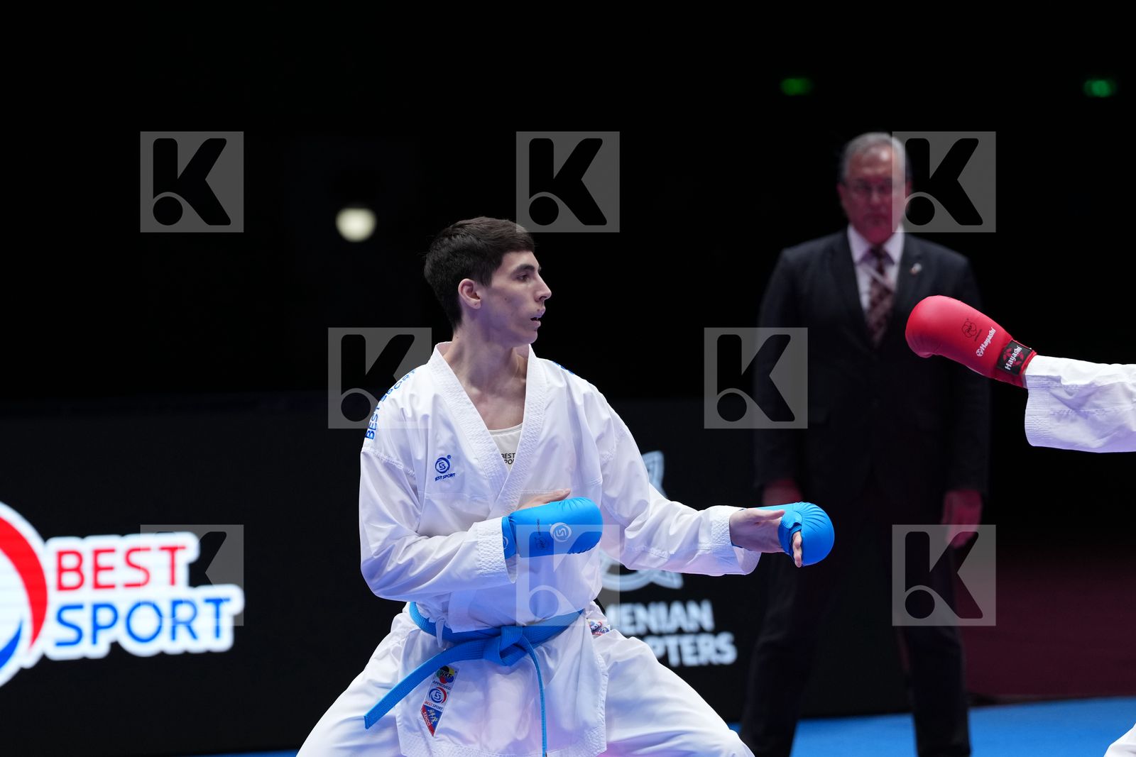 MIKULIC NEMANJA (MONTENEGRO) vs SHARAFUTDINOV ERNEST (EKF-1) in Male Kumite -75 Kg - Final Bout