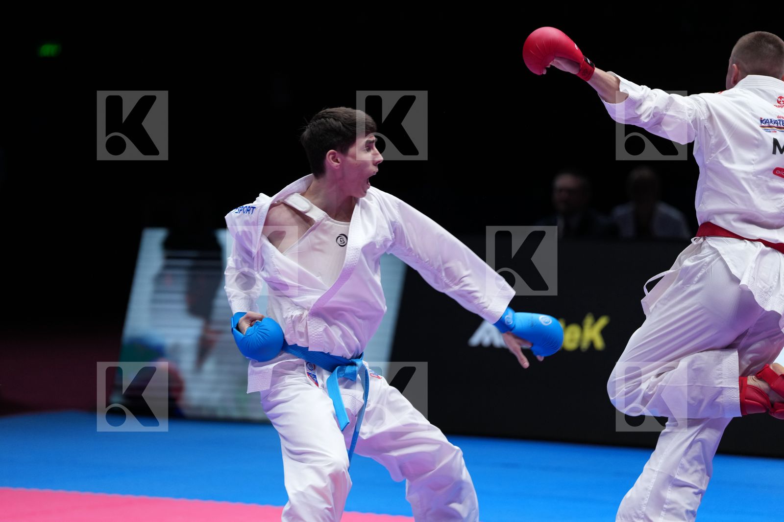 MIKULIC NEMANJA (MONTENEGRO) vs SHARAFUTDINOV ERNEST (EKF-1) in Male Kumite -75 Kg - Final Bout