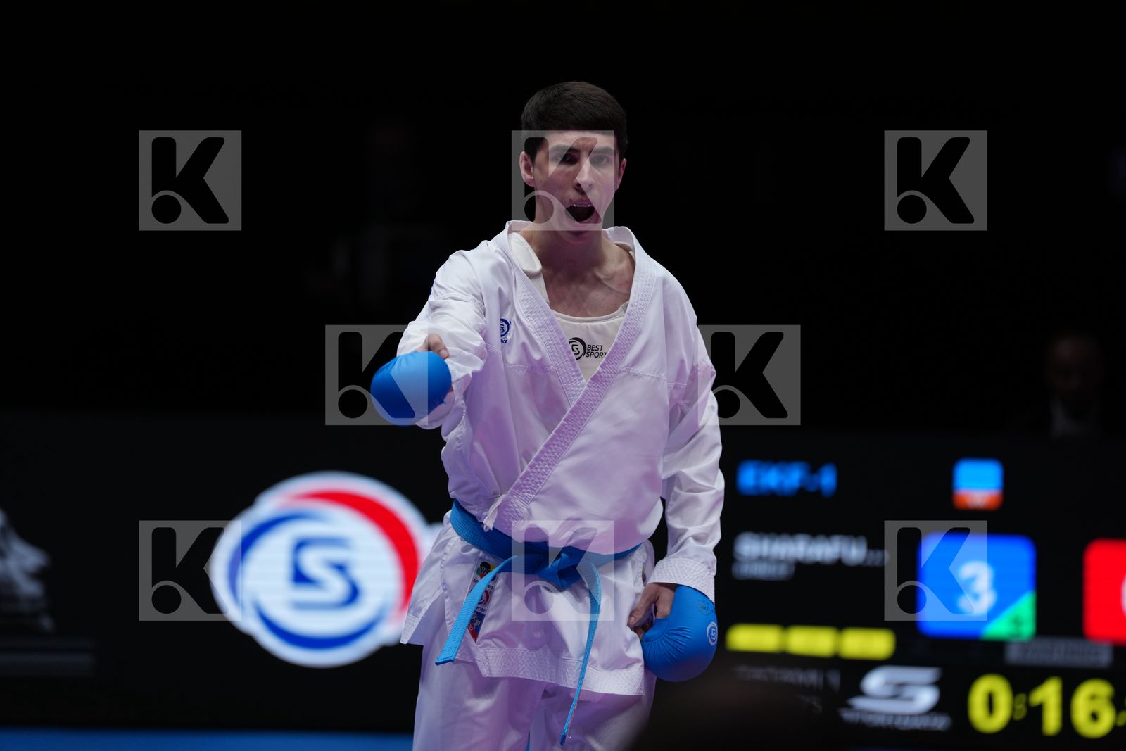 MIKULIC NEMANJA (MONTENEGRO) vs SHARAFUTDINOV ERNEST (EKF-1) in Male Kumite -75 Kg - Final Bout