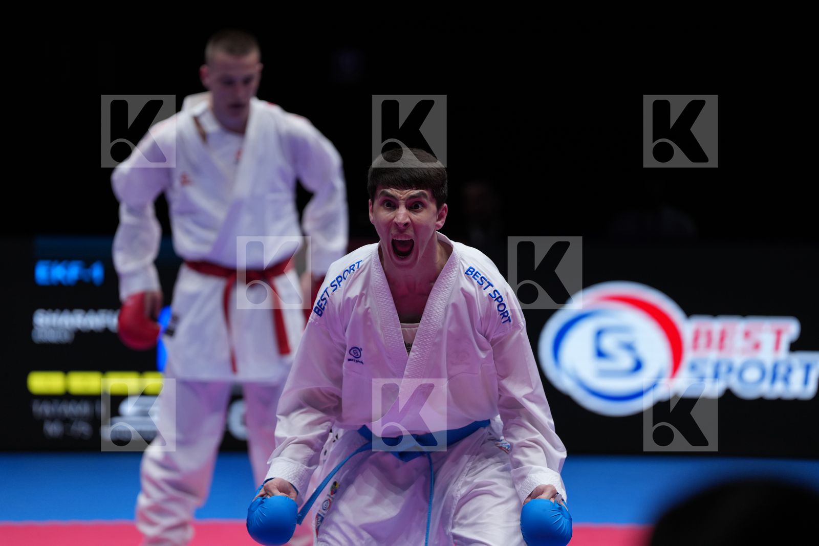 MIKULIC NEMANJA (MONTENEGRO) vs SHARAFUTDINOV ERNEST (EKF-1) in Male Kumite -75 Kg - Final Bout