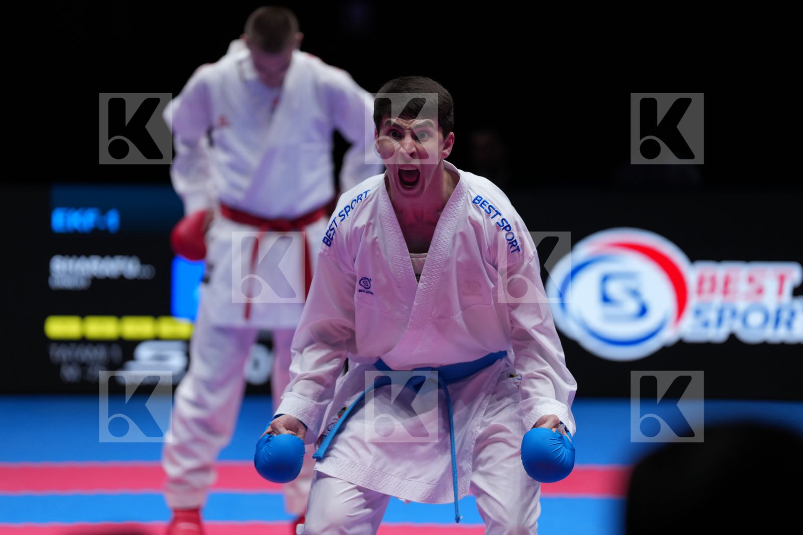 MIKULIC NEMANJA (MONTENEGRO) vs SHARAFUTDINOV ERNEST (EKF-1) in Male Kumite -75 Kg - Final Bout