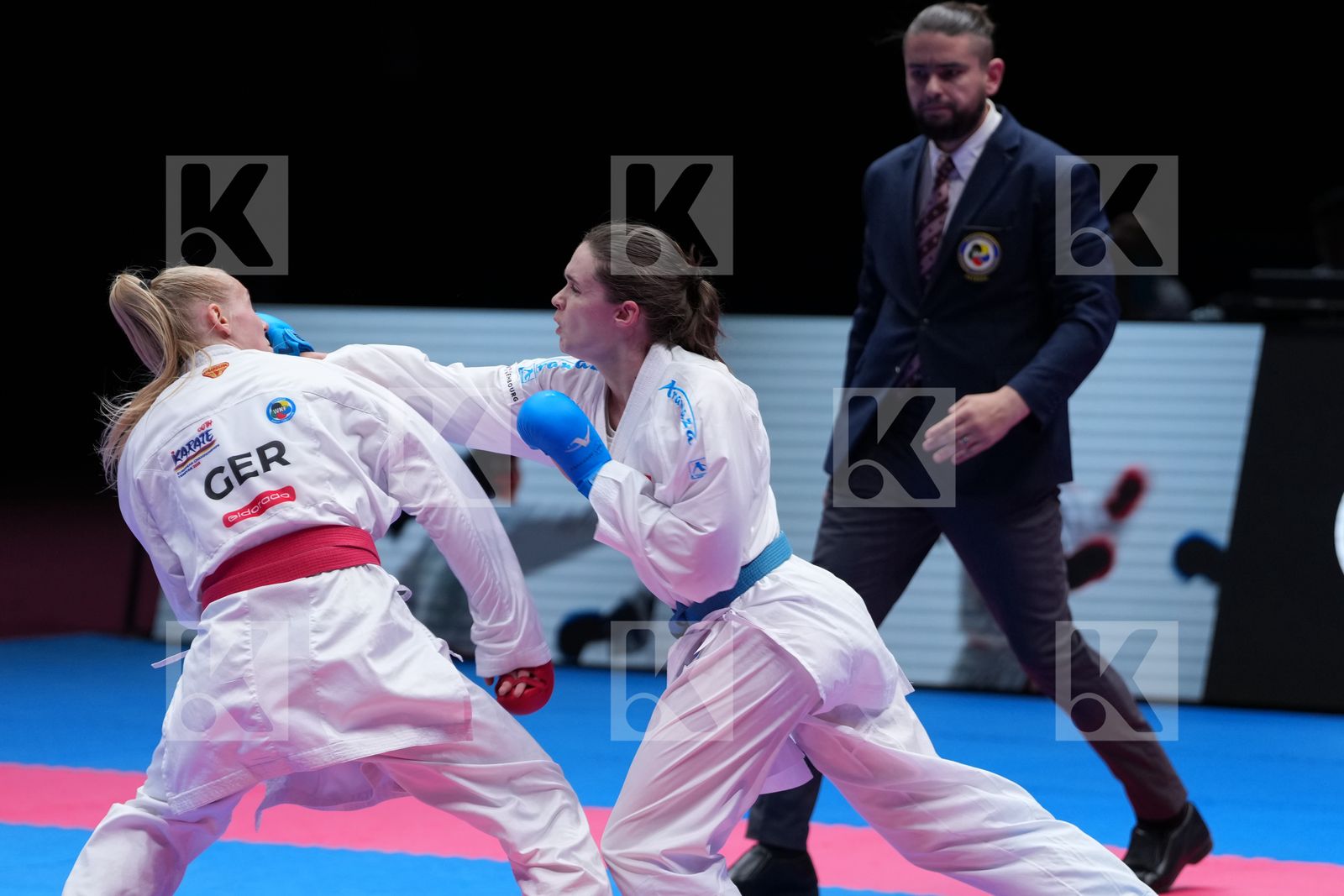 BITSCH MIA (GERMANY) vs WARLING JENNIFER (LUXEMBOURG) in Female Kumite -55 Kg - Final Bout