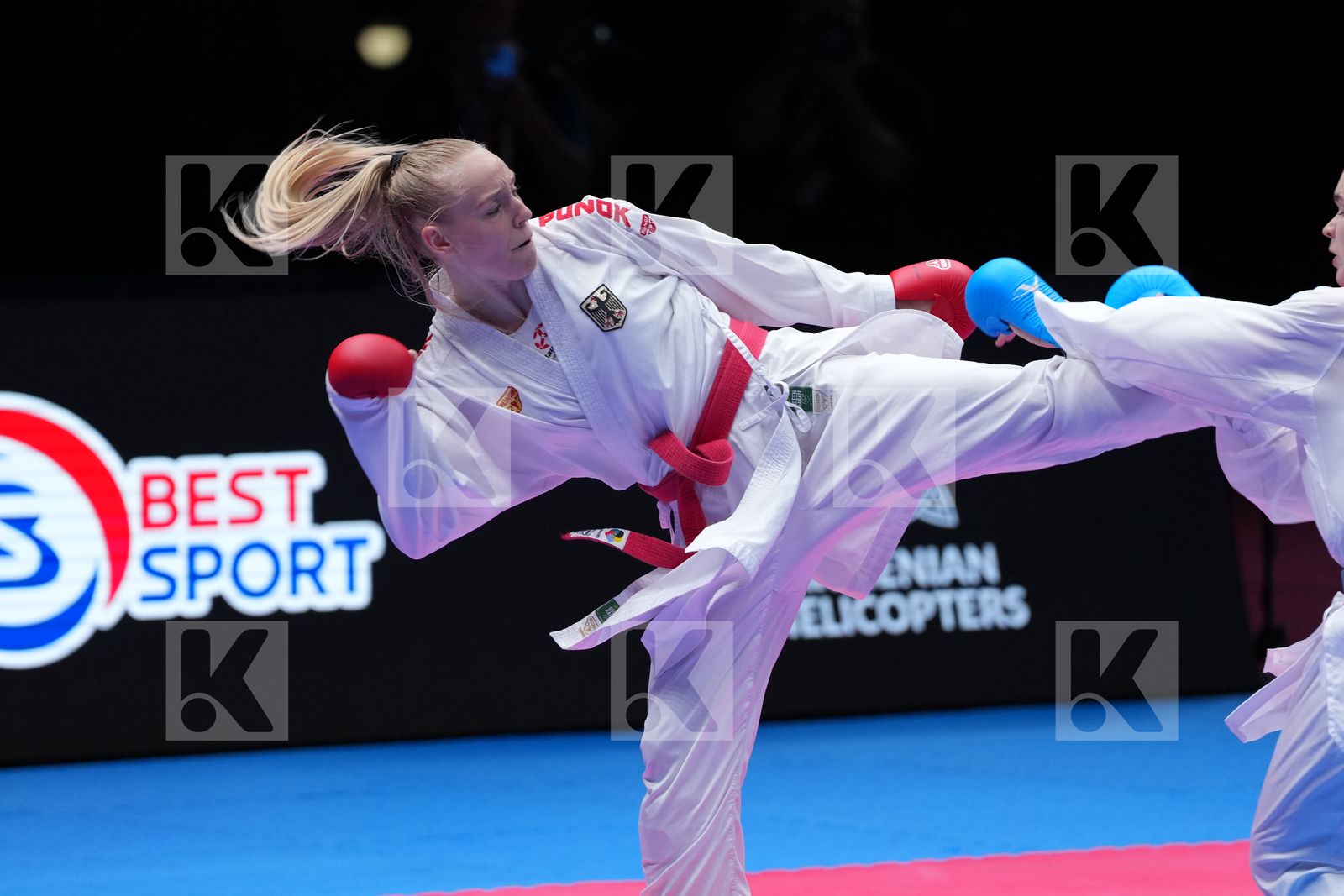 BITSCH MIA (GERMANY) vs WARLING JENNIFER (LUXEMBOURG) in Female Kumite -55 Kg - Final Bout