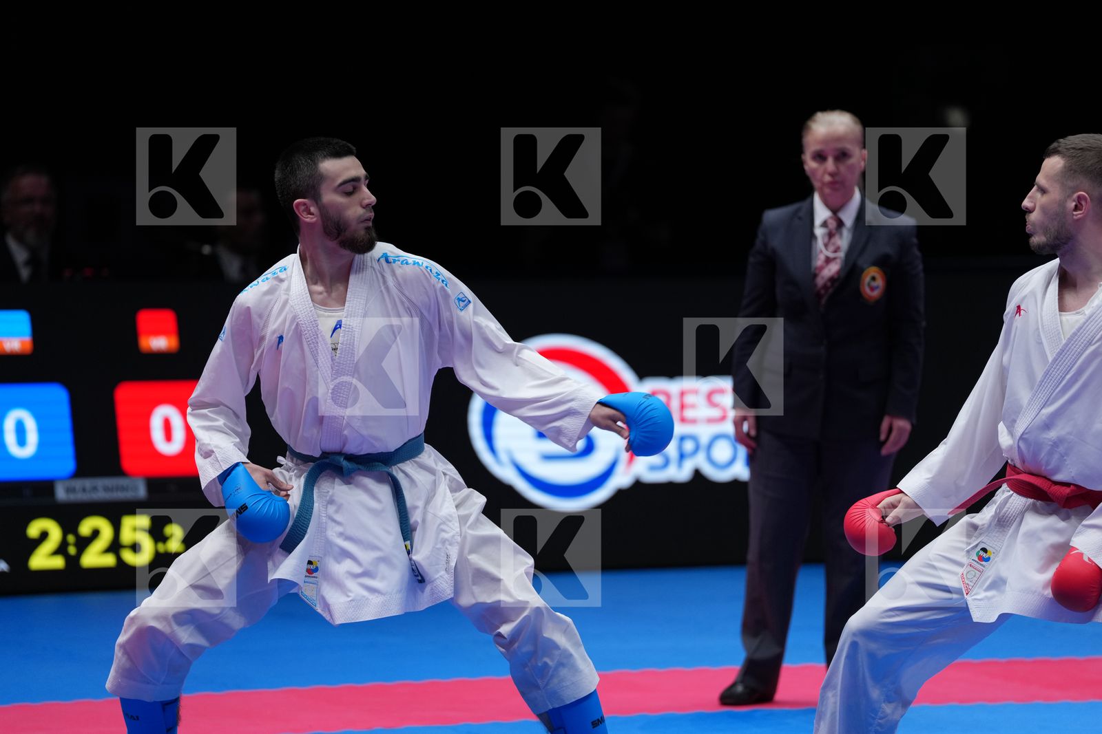 ARIFI ORGES (ALBANIA) vs AKHMEDOV AKHMED (EKF-1) in Male Kumite -60 Kg - Final Bout