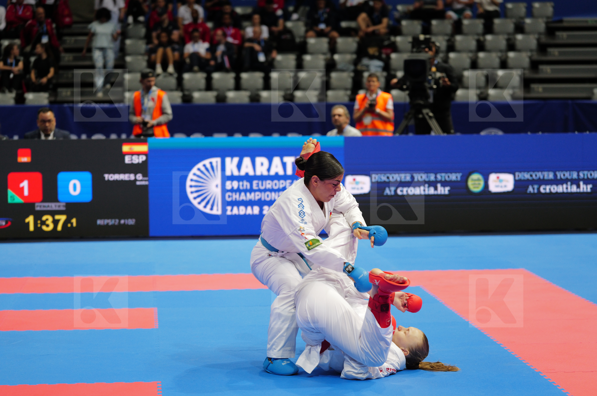 ZIBRET ZALA MARIA (SLOVENIA) vs TORRES GARCIA MARIA (SPAIN) in Female Kumite 68+ Kg - Bronze bout