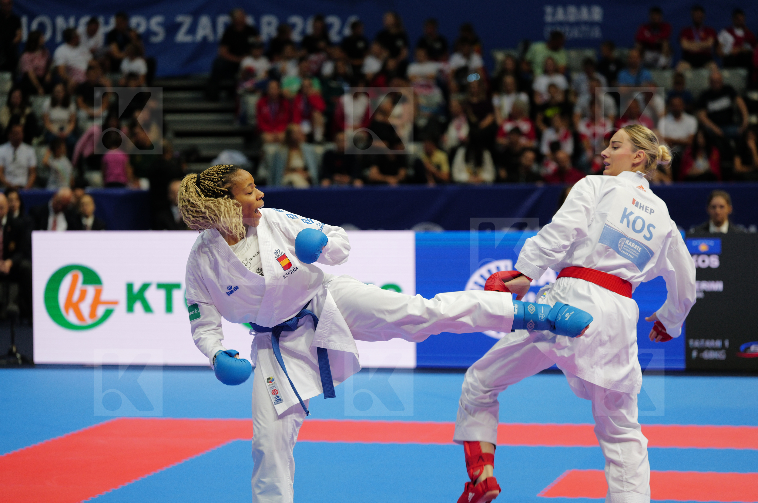 QERIMI VLERA (KOSOVO) vs NIETO MEJIAS MARIA ISABEL (SPAIN) in Female Kumite -68 Kg - Bronze bout