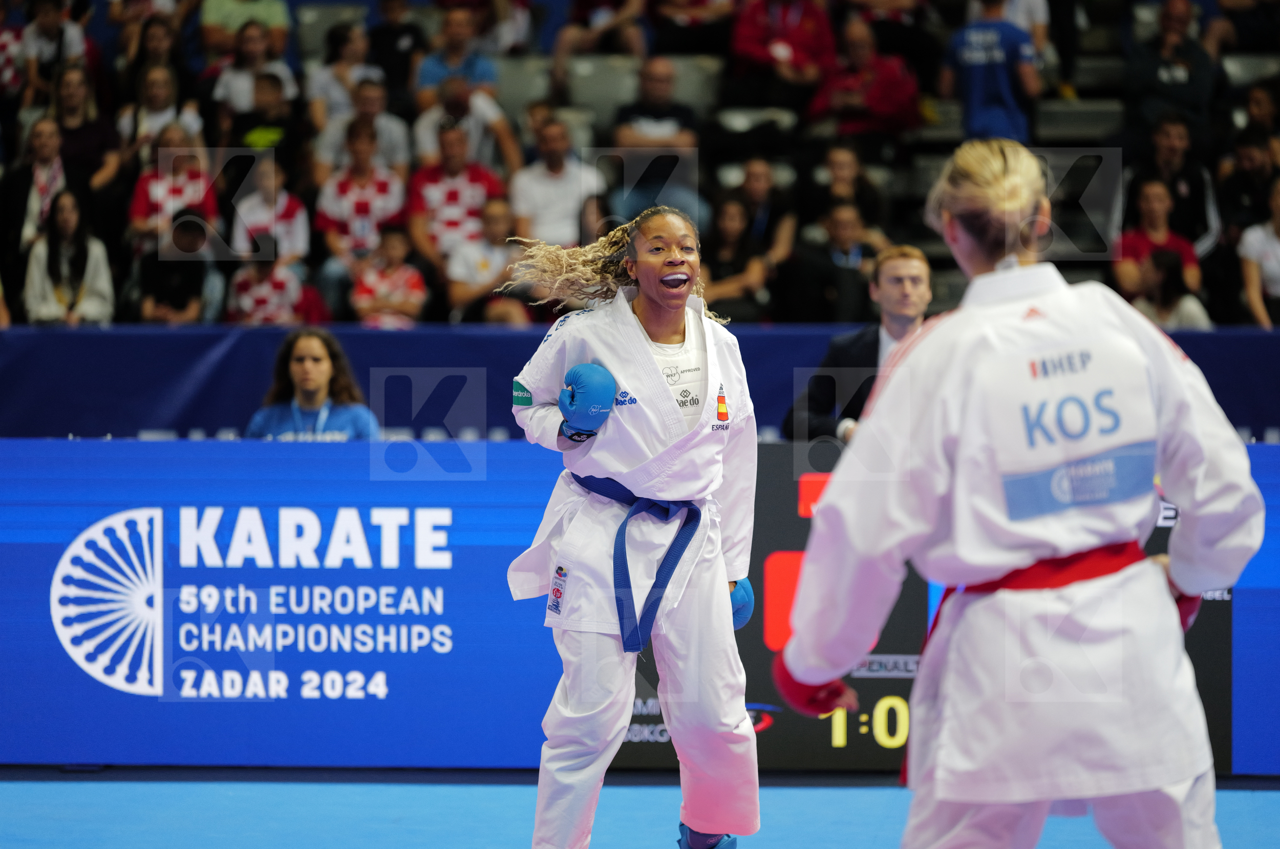 QERIMI VLERA (KOSOVO) vs NIETO MEJIAS MARIA ISABEL (SPAIN) in Female Kumite -68 Kg - Bronze bout