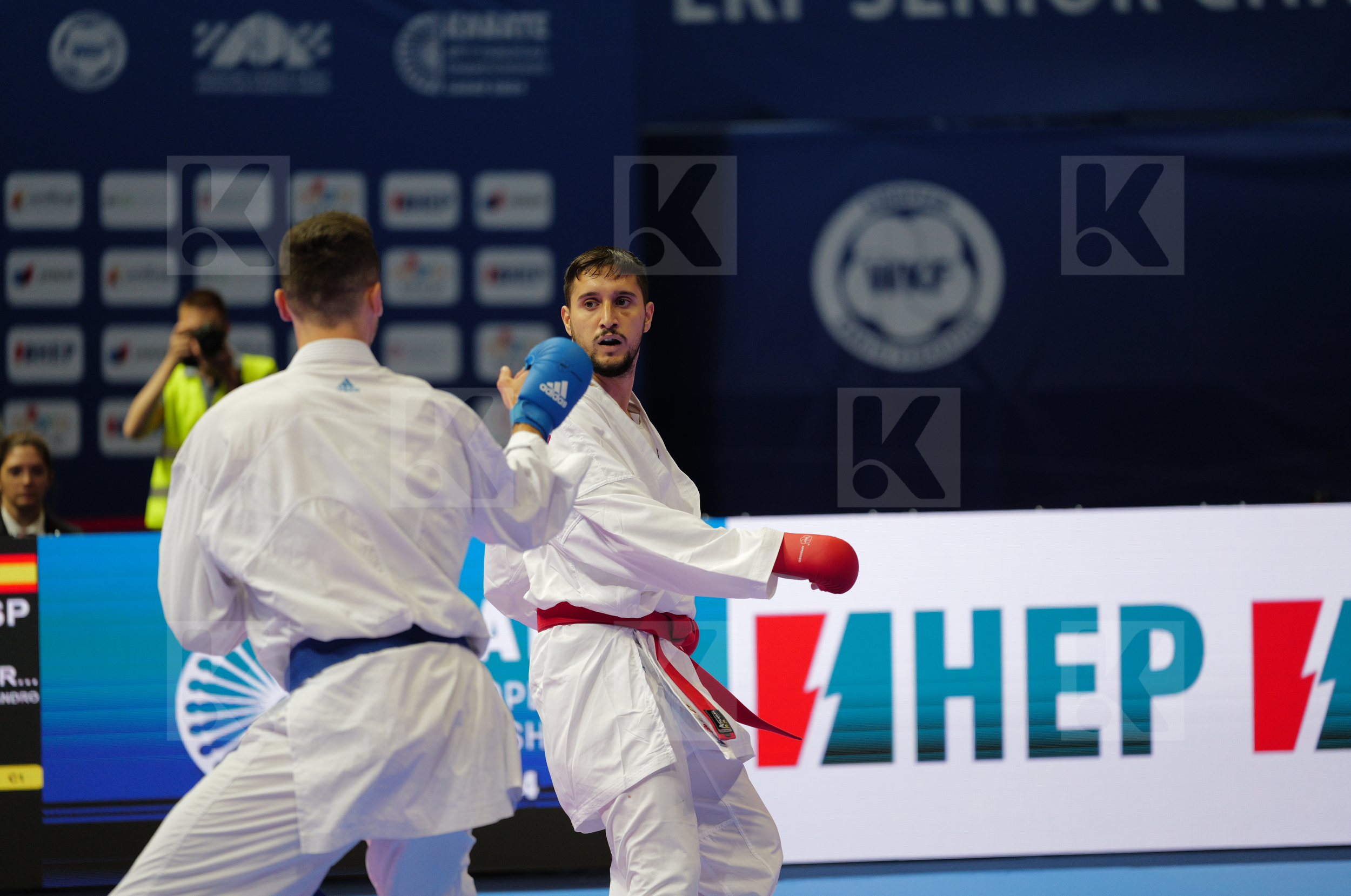 MOLINA ARENCON ALEJANDRO (SPAIN) vs KVESIC IVAN (CROATIA) in Male Kumite -84 Kg - Bronze bout