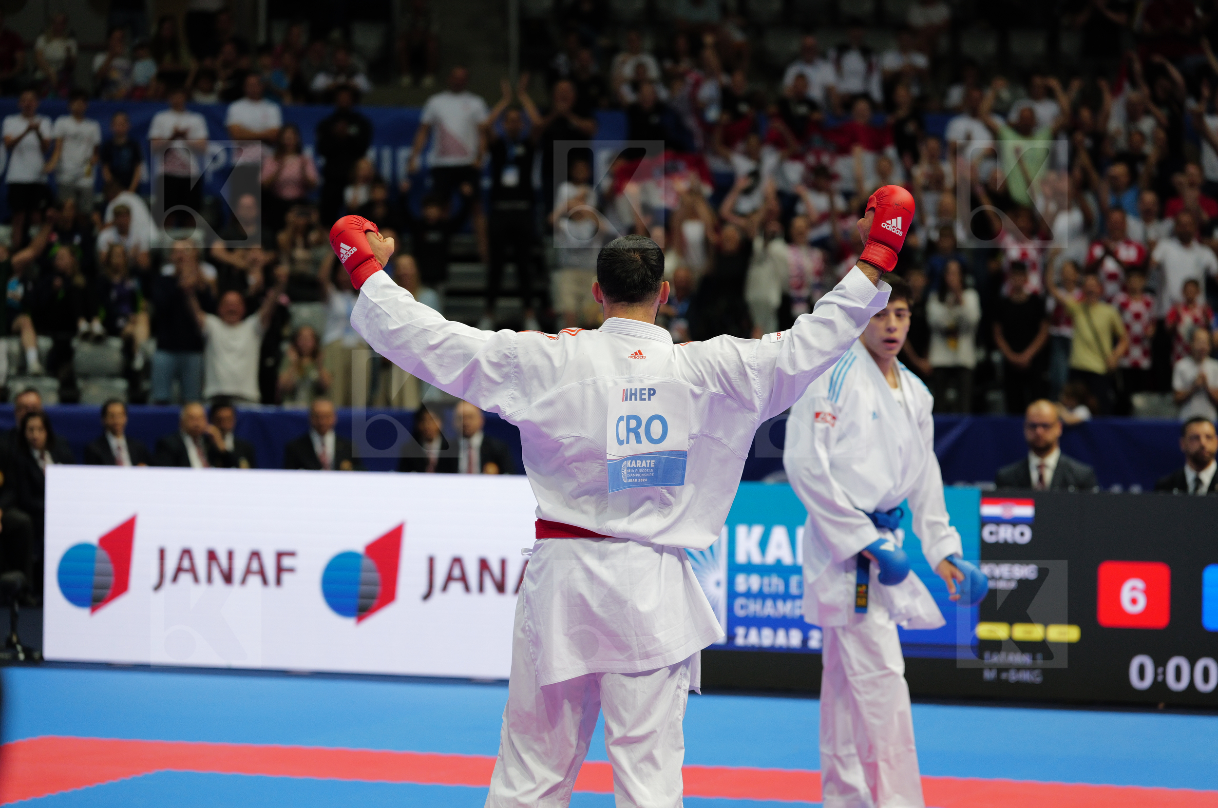KVESIC ANDJELO (CROATIA) vs AVANZINI MATTEO (ITALY) in Male Kumite 84+ Kg - Final bout