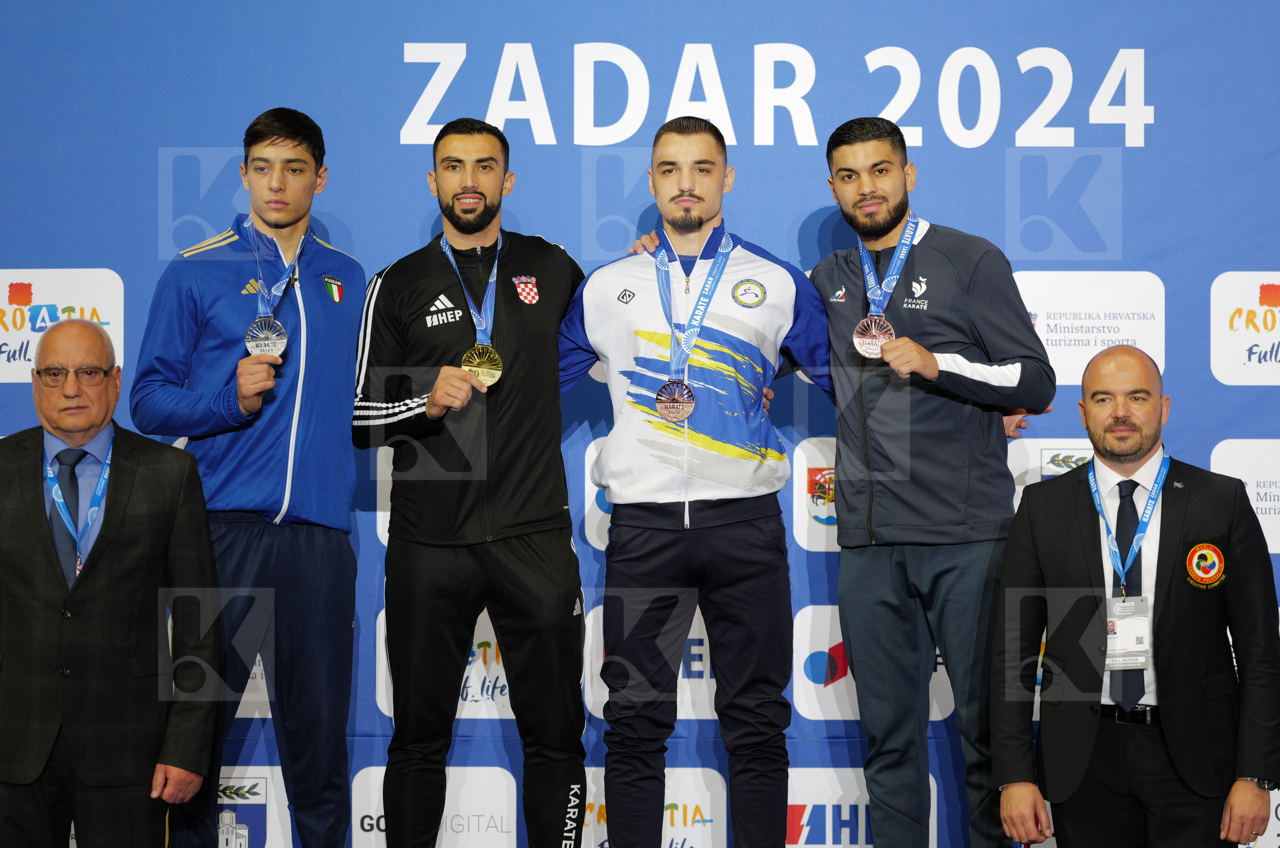 in Male Kumite 84+ Kg - Podium ceremony