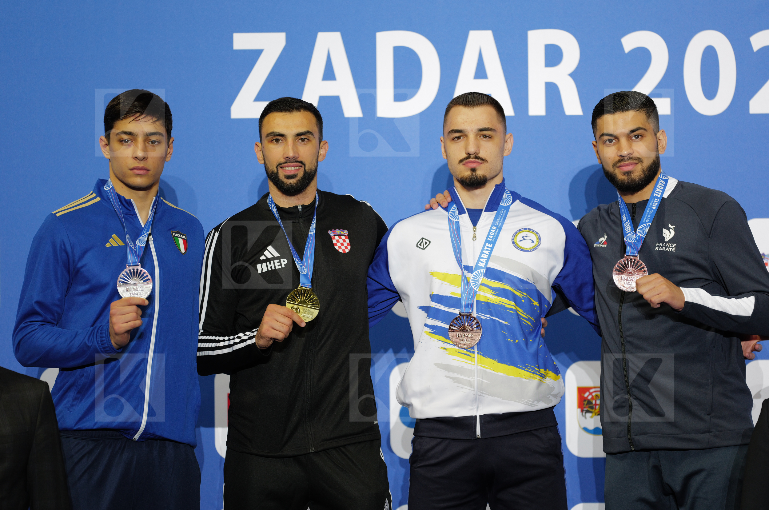 in Male Kumite 84+ Kg - Podium ceremony