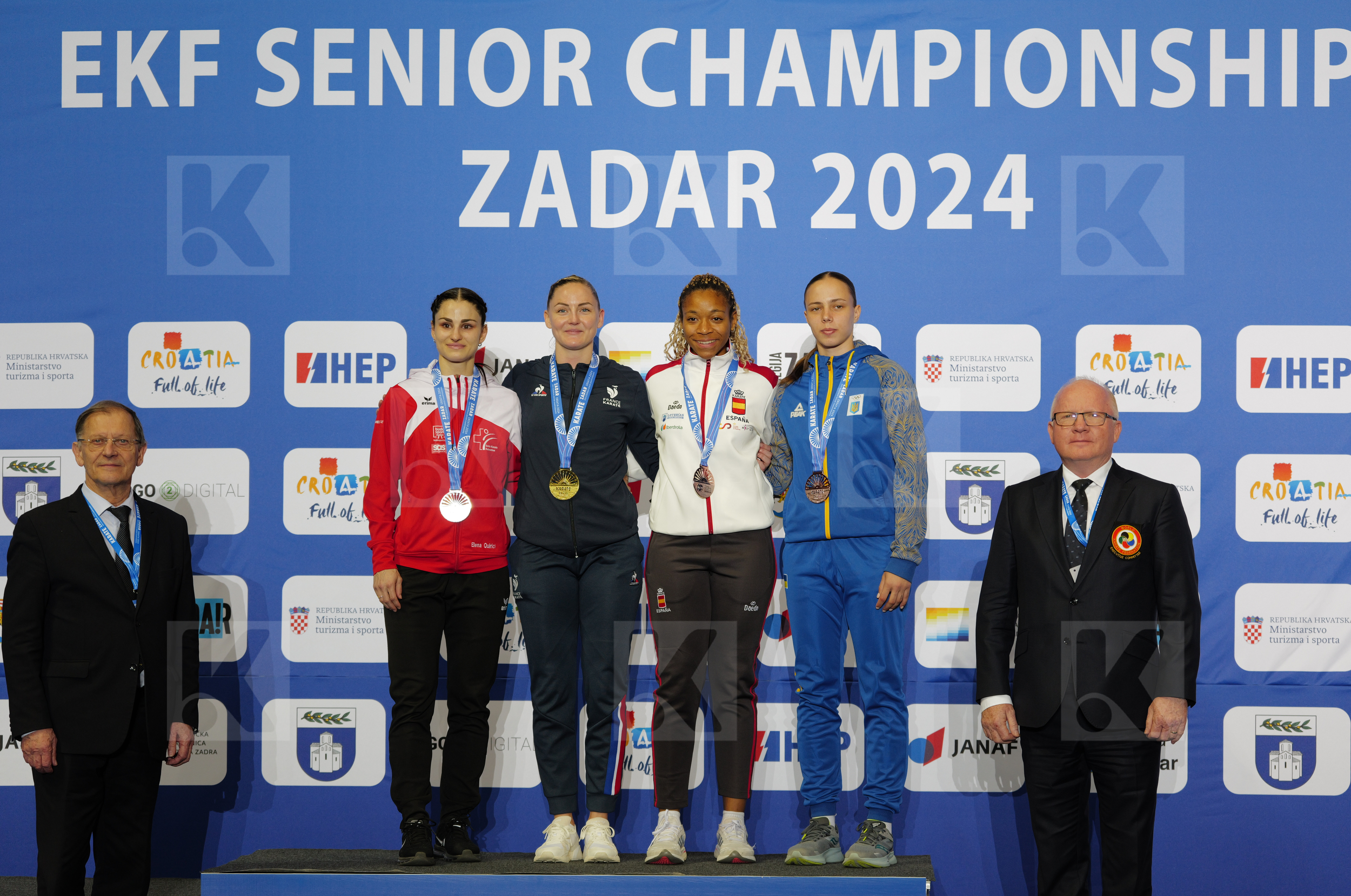 in Male Kumite -84 Kg - Podium ceremony