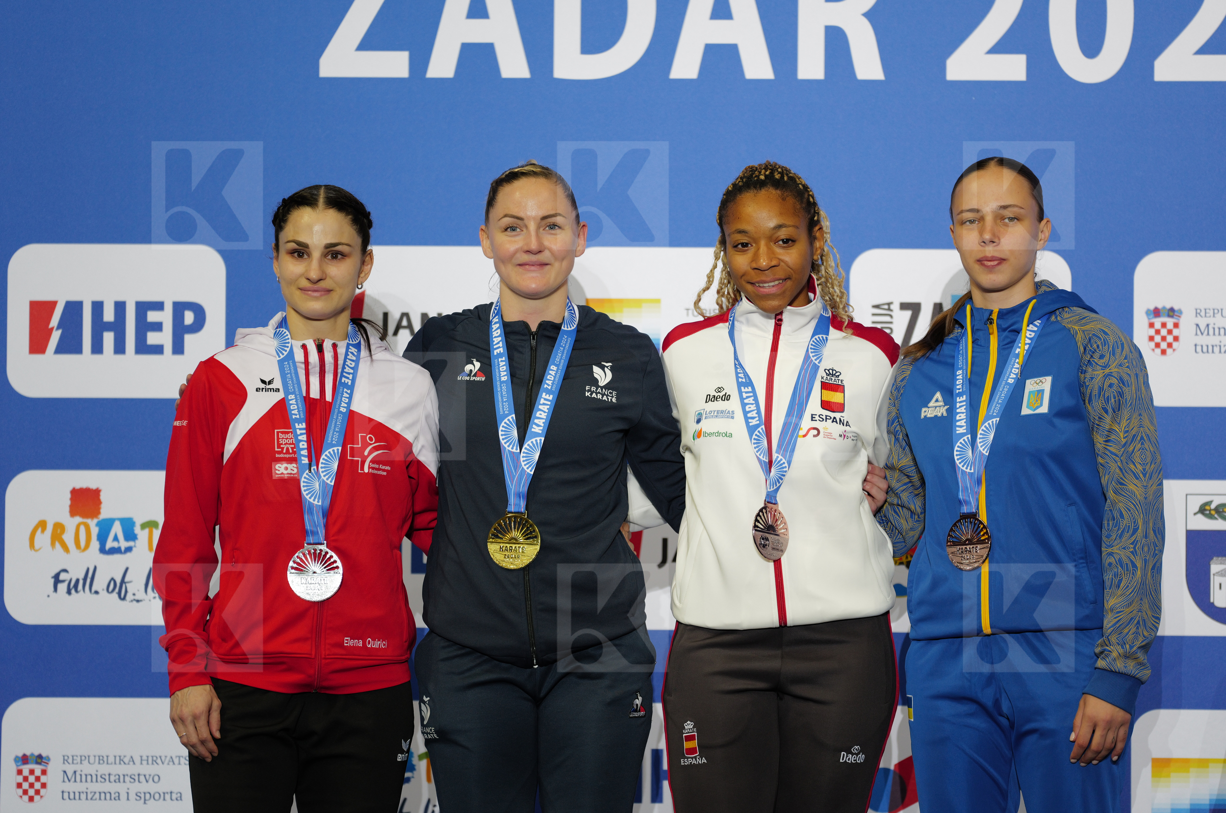 in Male Kumite -84 Kg - Podium ceremony