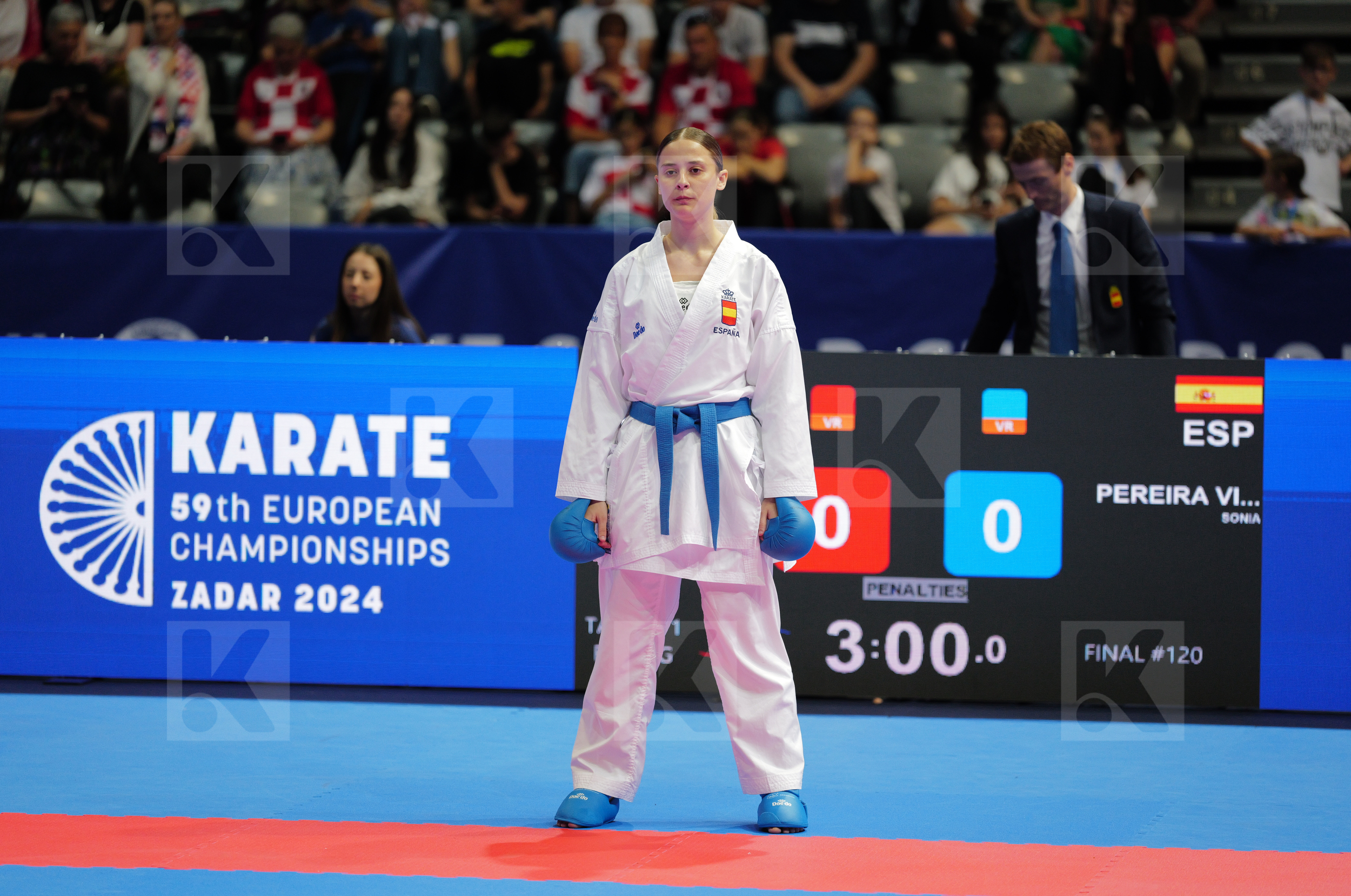 BITSCH MIA (GERMANY) vs PEREIRA VILLALOBOS SONIA (SPAIN) in Female Kumite -55 Kg - Final bout