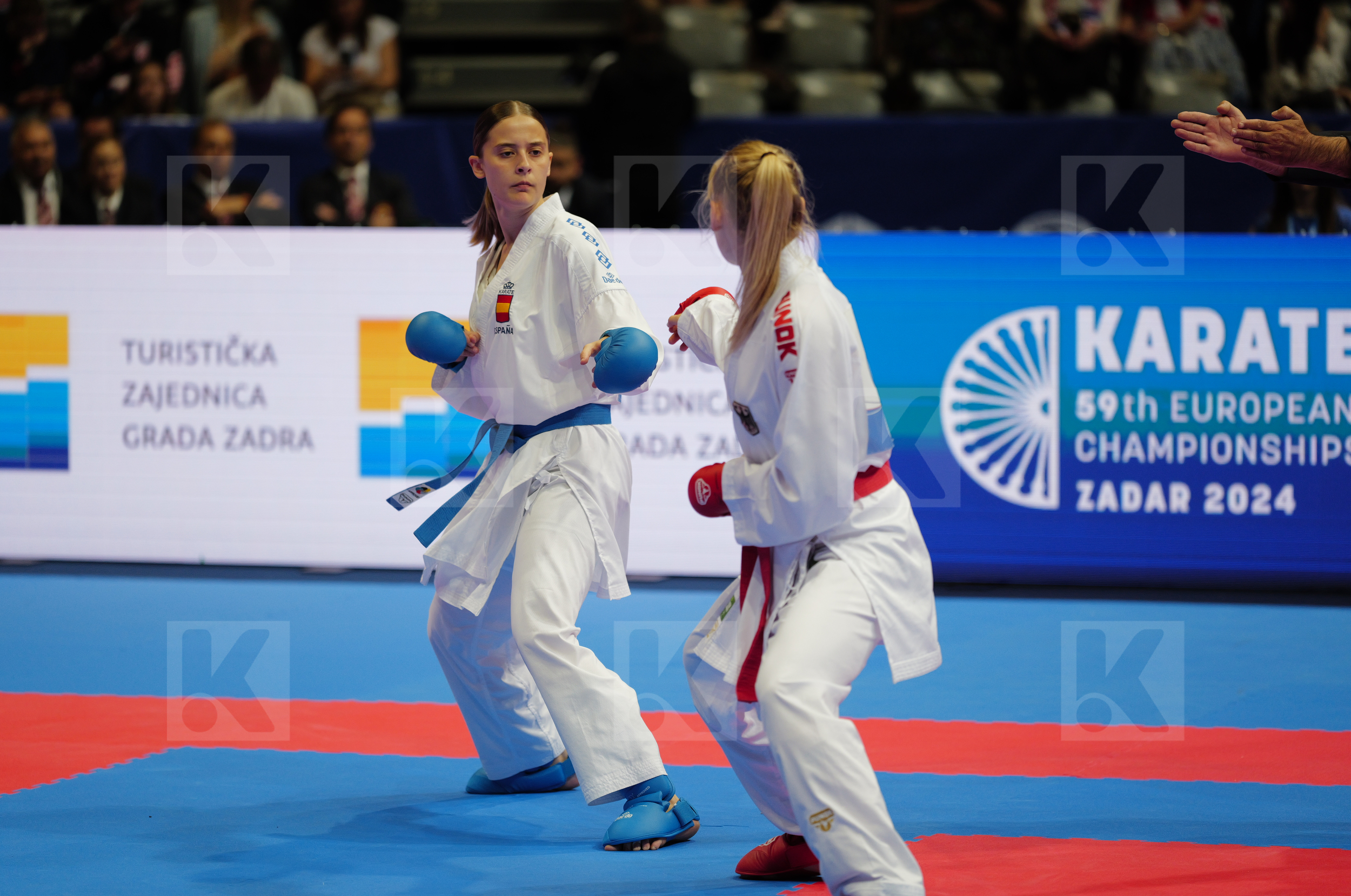 BITSCH MIA (GERMANY) vs PEREIRA VILLALOBOS SONIA (SPAIN) in Female Kumite -55 Kg - Final bout