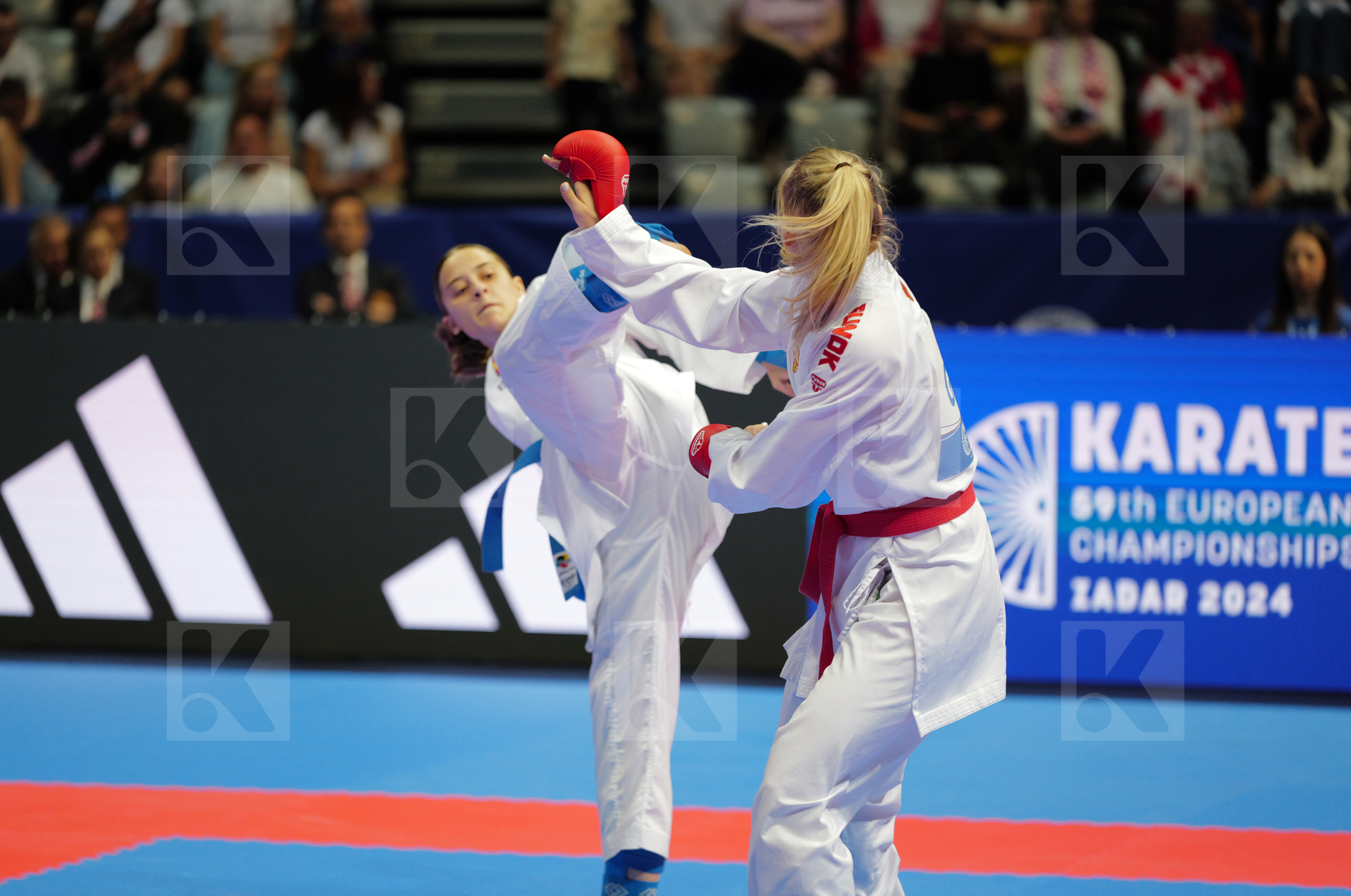 BITSCH MIA (GERMANY) vs PEREIRA VILLALOBOS SONIA (SPAIN) in Female Kumite -55 Kg - Final bout