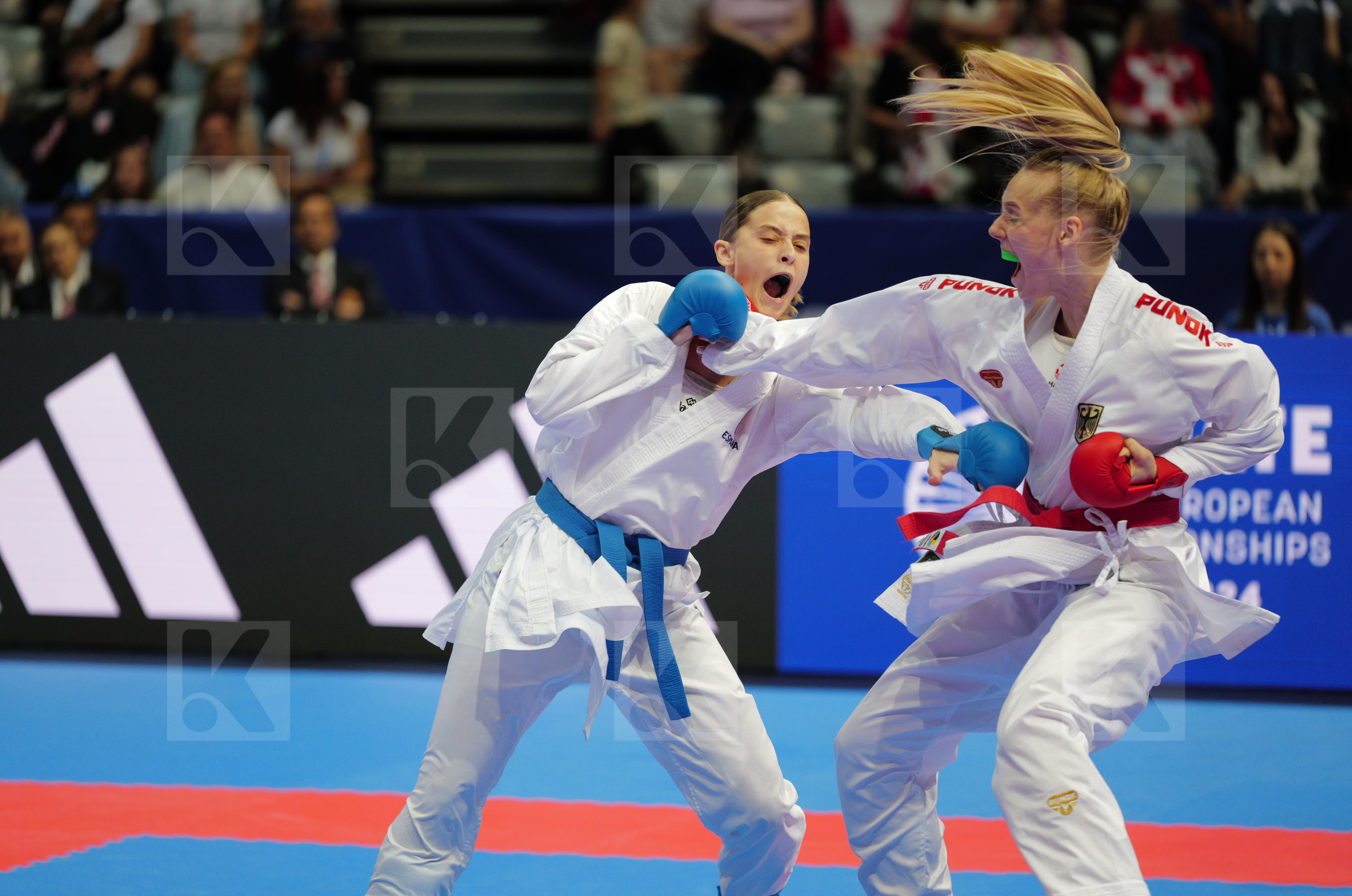 BITSCH MIA (GERMANY) vs PEREIRA VILLALOBOS SONIA (SPAIN) in Female Kumite -55 Kg - Final bout