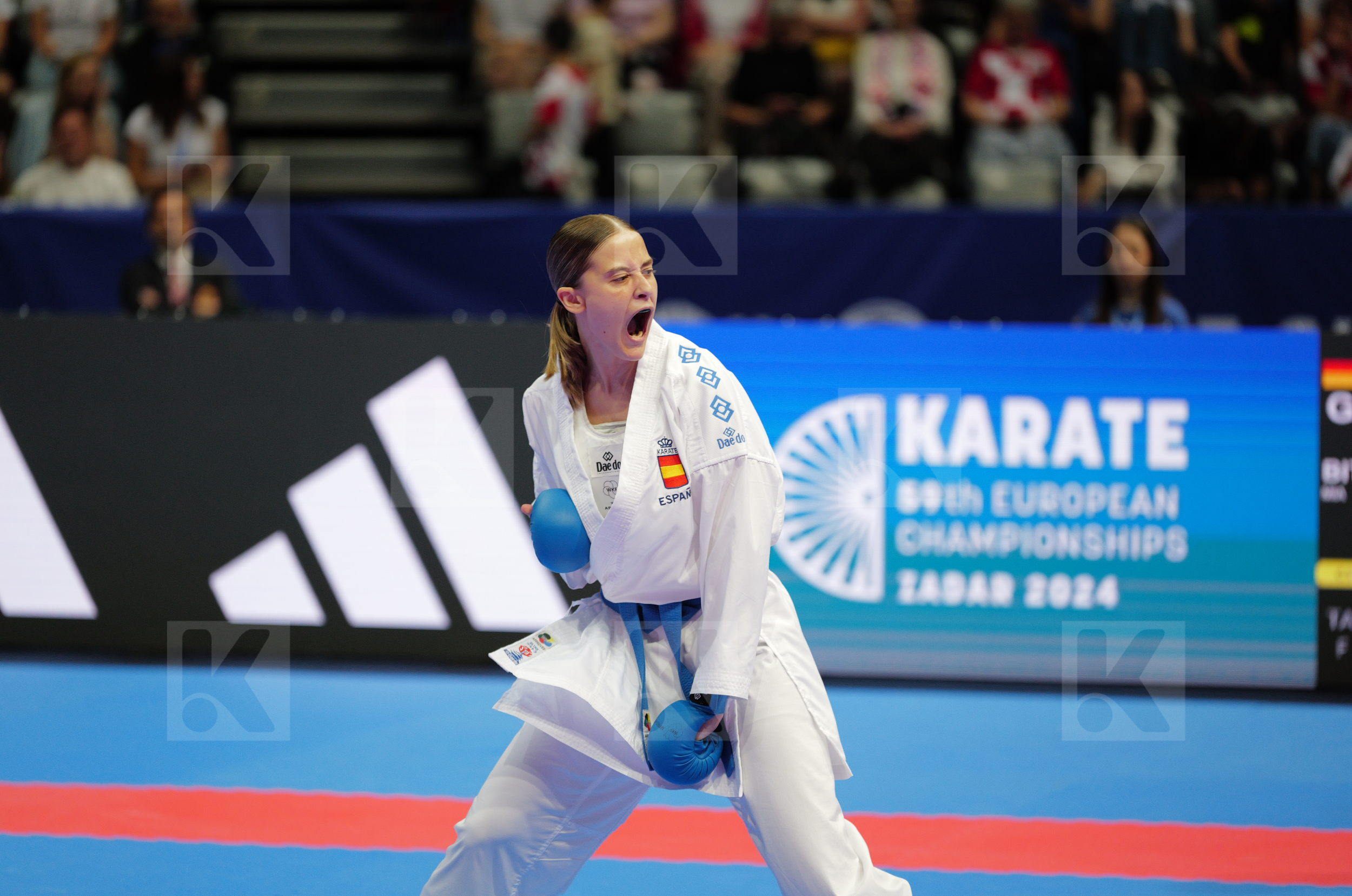 BITSCH MIA (GERMANY) vs PEREIRA VILLALOBOS SONIA (SPAIN) in Female Kumite -55 Kg - Final bout