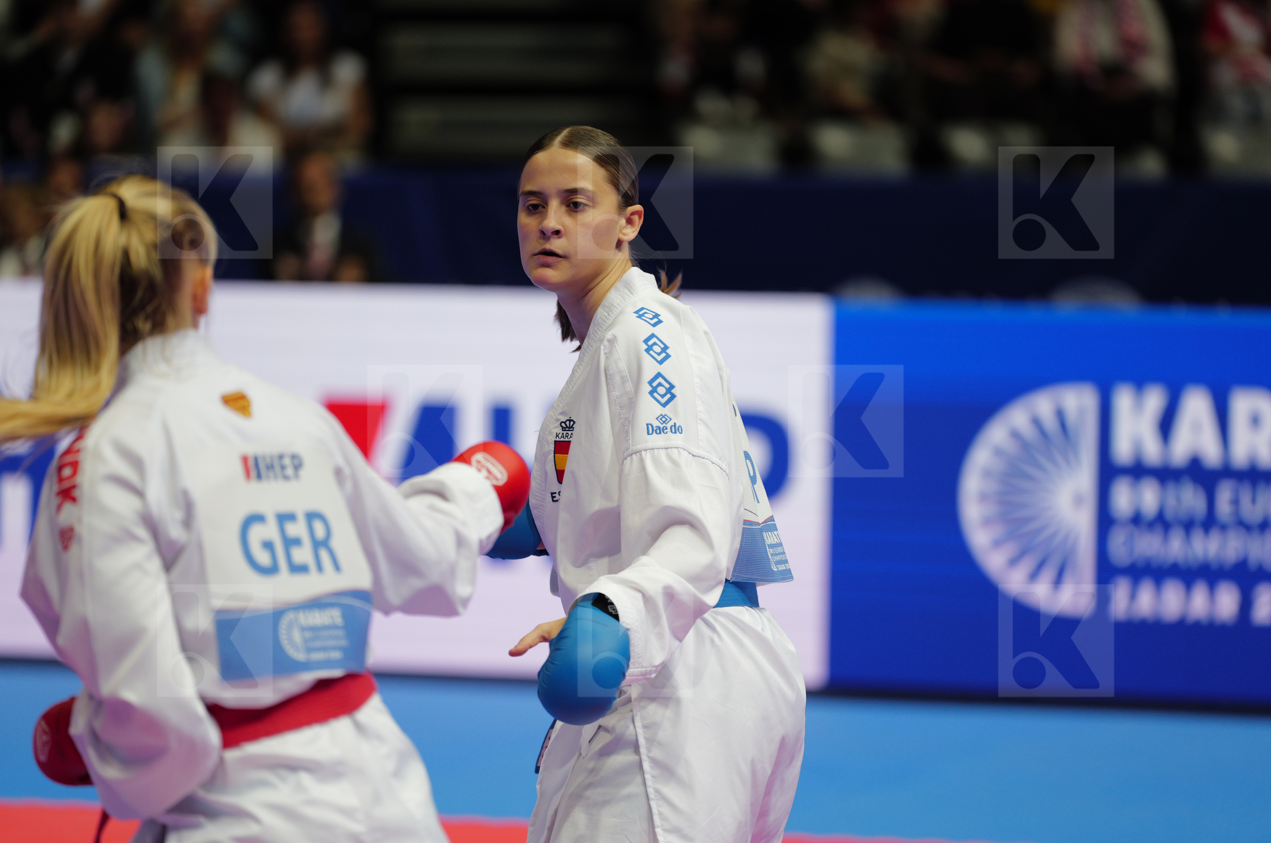 BITSCH MIA (GERMANY) vs PEREIRA VILLALOBOS SONIA (SPAIN) in Female Kumite -55 Kg - Final bout