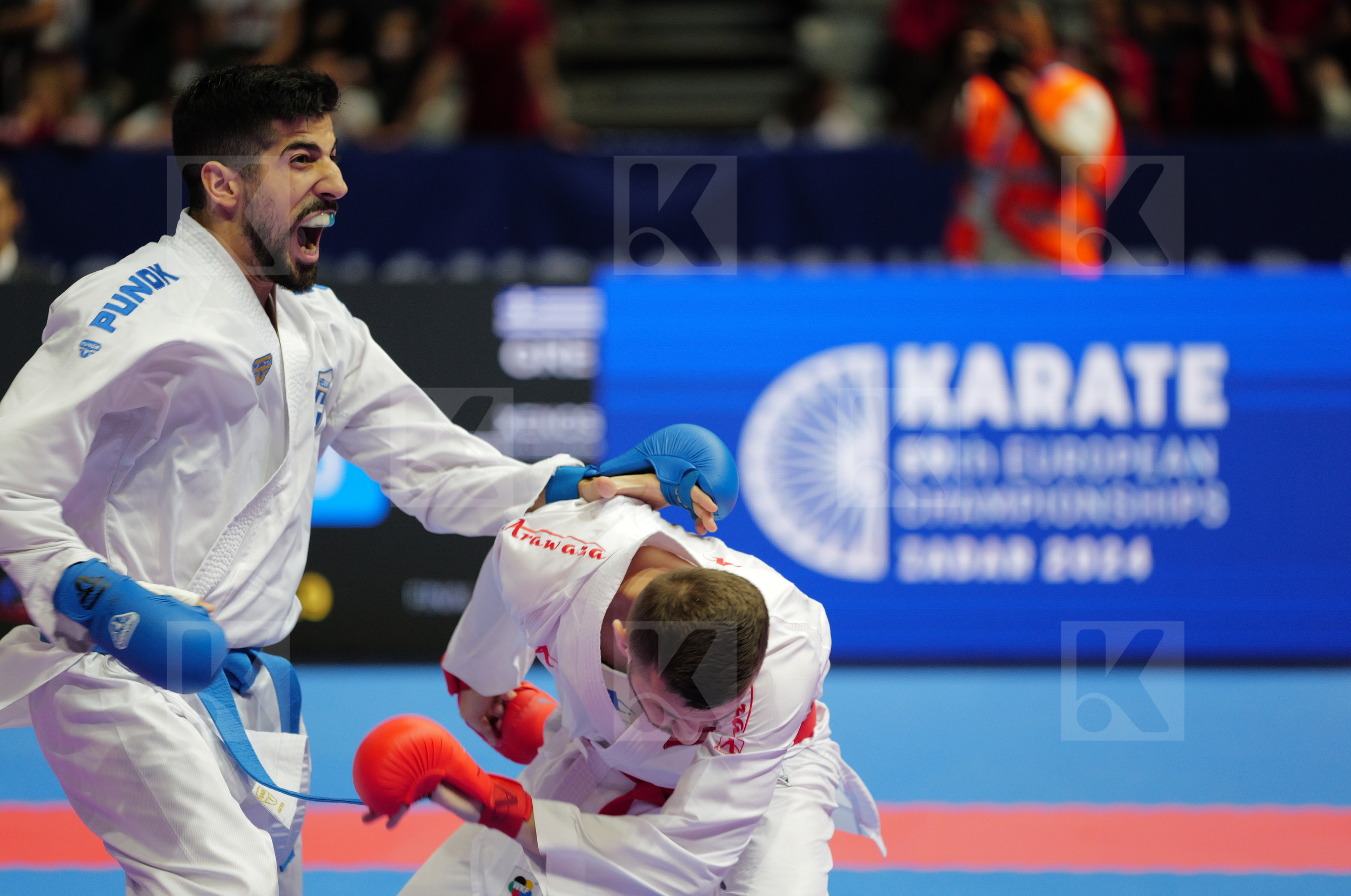 ARIFI ORGES (ALBANIA) vs XENOS CHRISTOS-STEFANOS (GREECE) in Male Kumite -60 Kg - Final bout