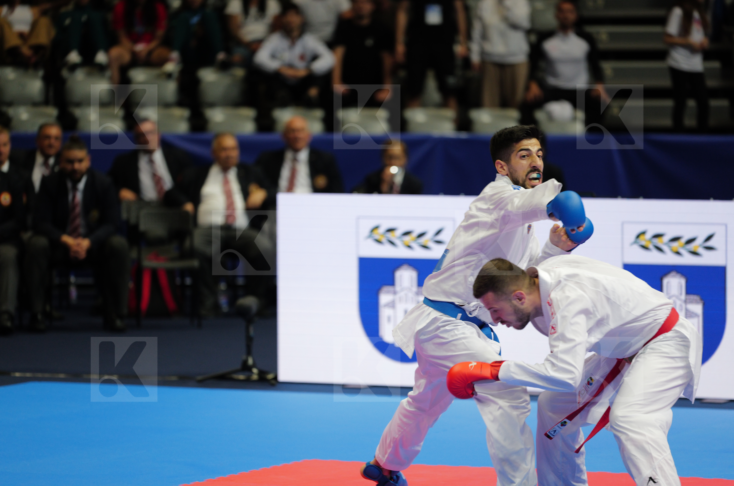 ARIFI ORGES (ALBANIA) vs XENOS CHRISTOS-STEFANOS (GREECE) in Male Kumite -60 Kg - Final bout