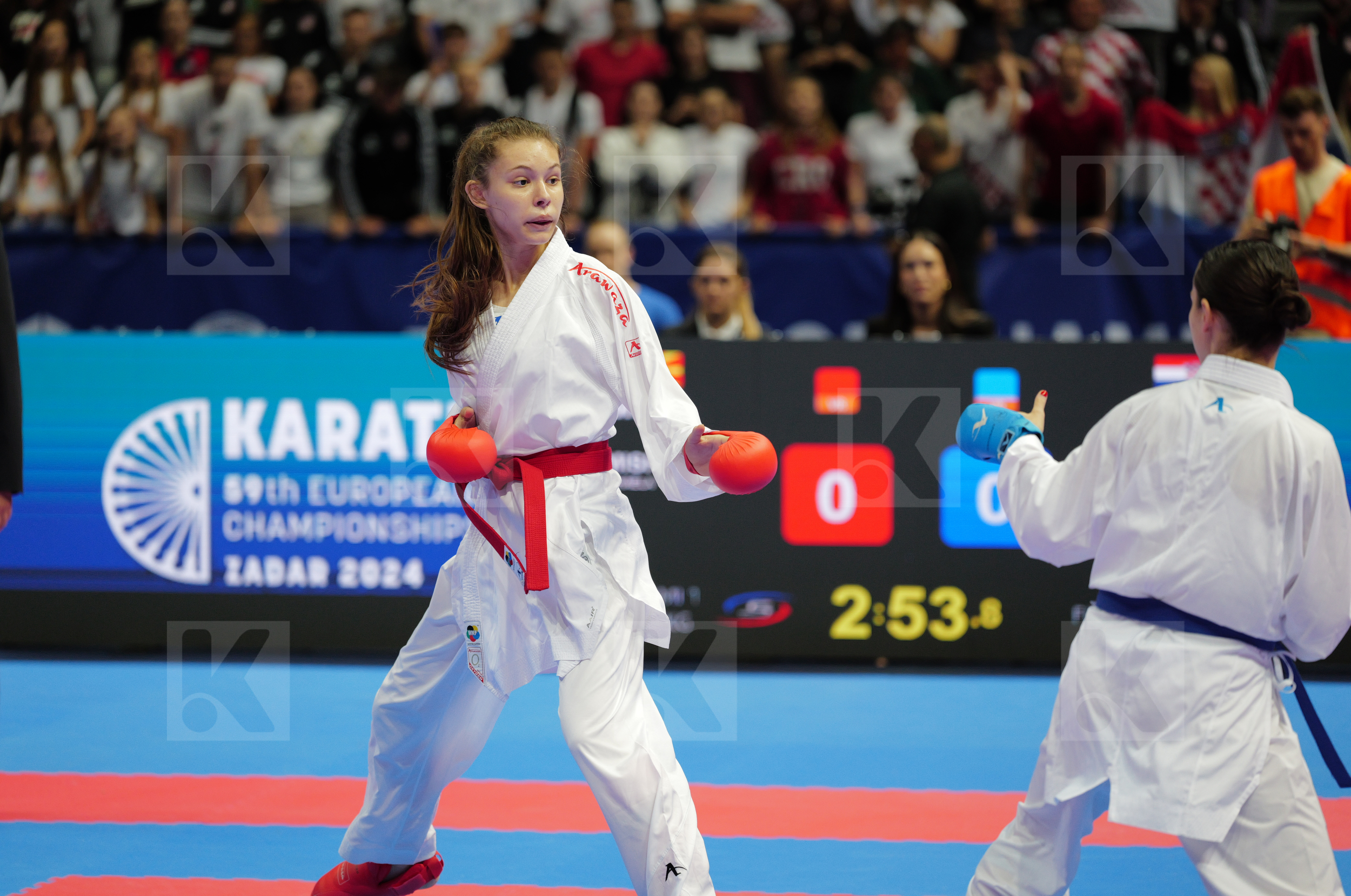 MISHOVSKA MIHAELA (NORTH MACEDONIA) vs SGARDELLI EMA (CROATIA) in Female Kumite -50 Kg - Final bout