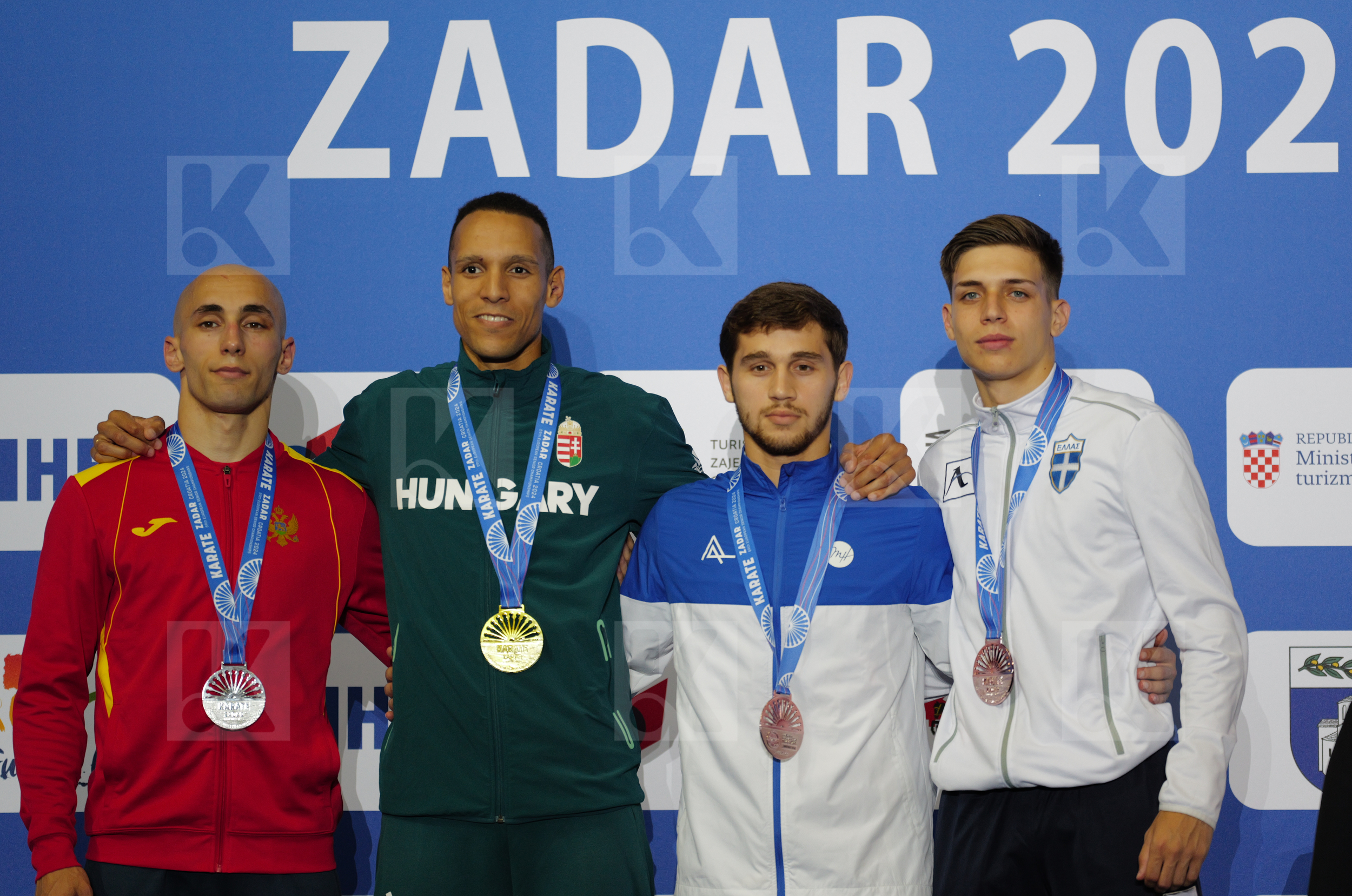 in Male Kumite -67 Kg - Podium ceremony