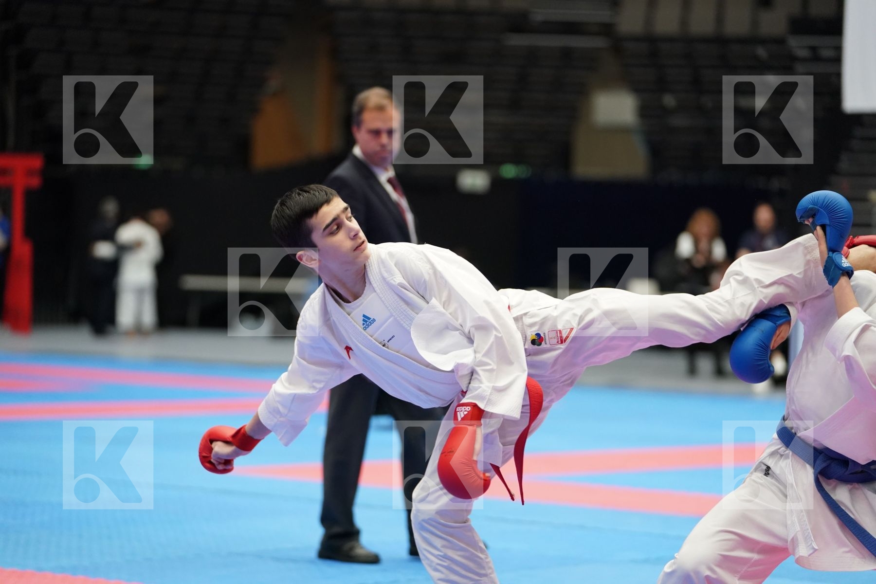 AKHMEDOV AKHMED (RUSSIAN FEDERATION) vs KOSTOV BOJAN (FYR OF MACEDONIA) in Cadet Kumite Male -52 Kg - Final bout