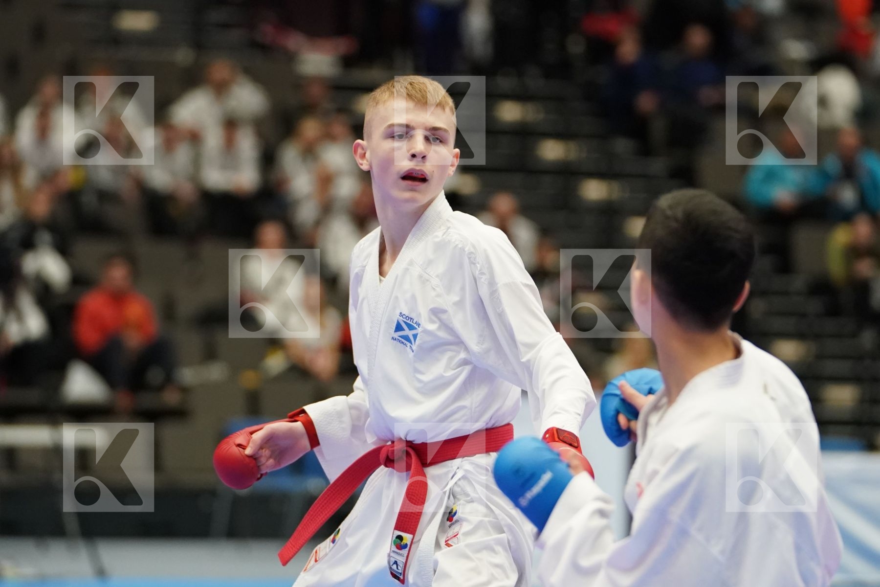 SMART JACOB (SCOTLAND) vs YURUR OMER FARUK (TURKEY) in Cadet Kumite Male Ð 57 Kg - Final bout