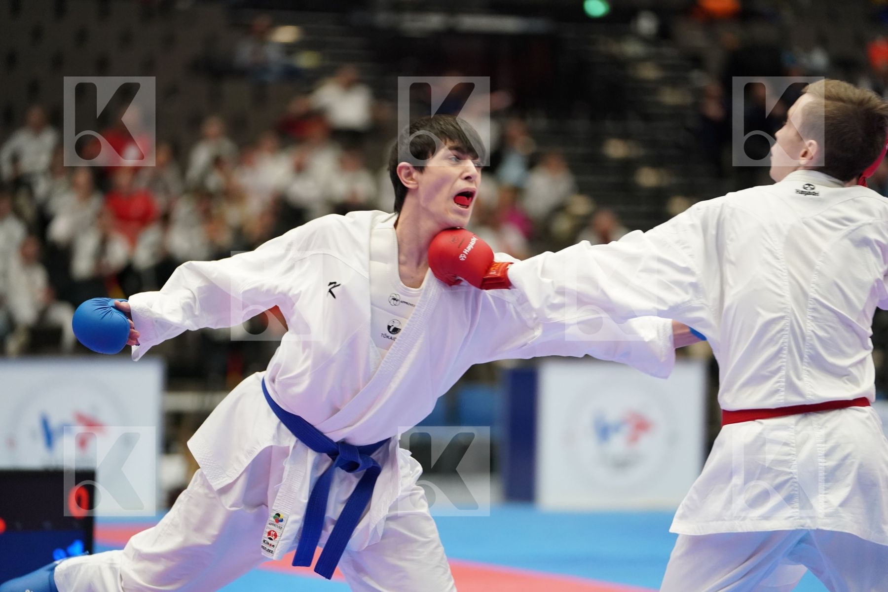 GAIDUK LEON (LATVIA) vs YAGUBOV TALE (AZERBAIJAN) in Cadet Kumite Male Ð 63 Kg - Final bout