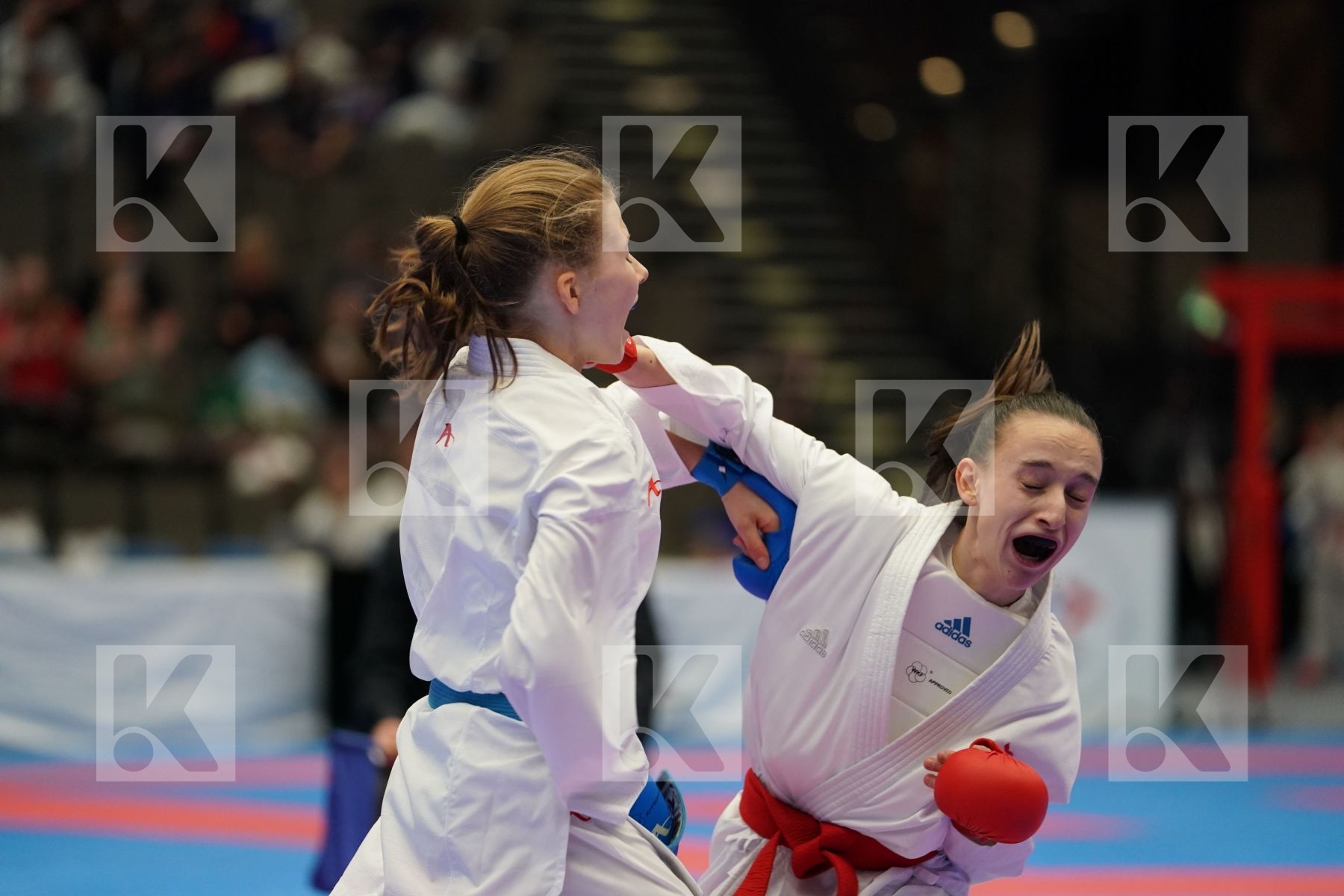 SOULIER MARGOT (FRANCE) vs STEIN RENEE (GERMANY) in Cadet Kumite Female -47 Kg - Final bout