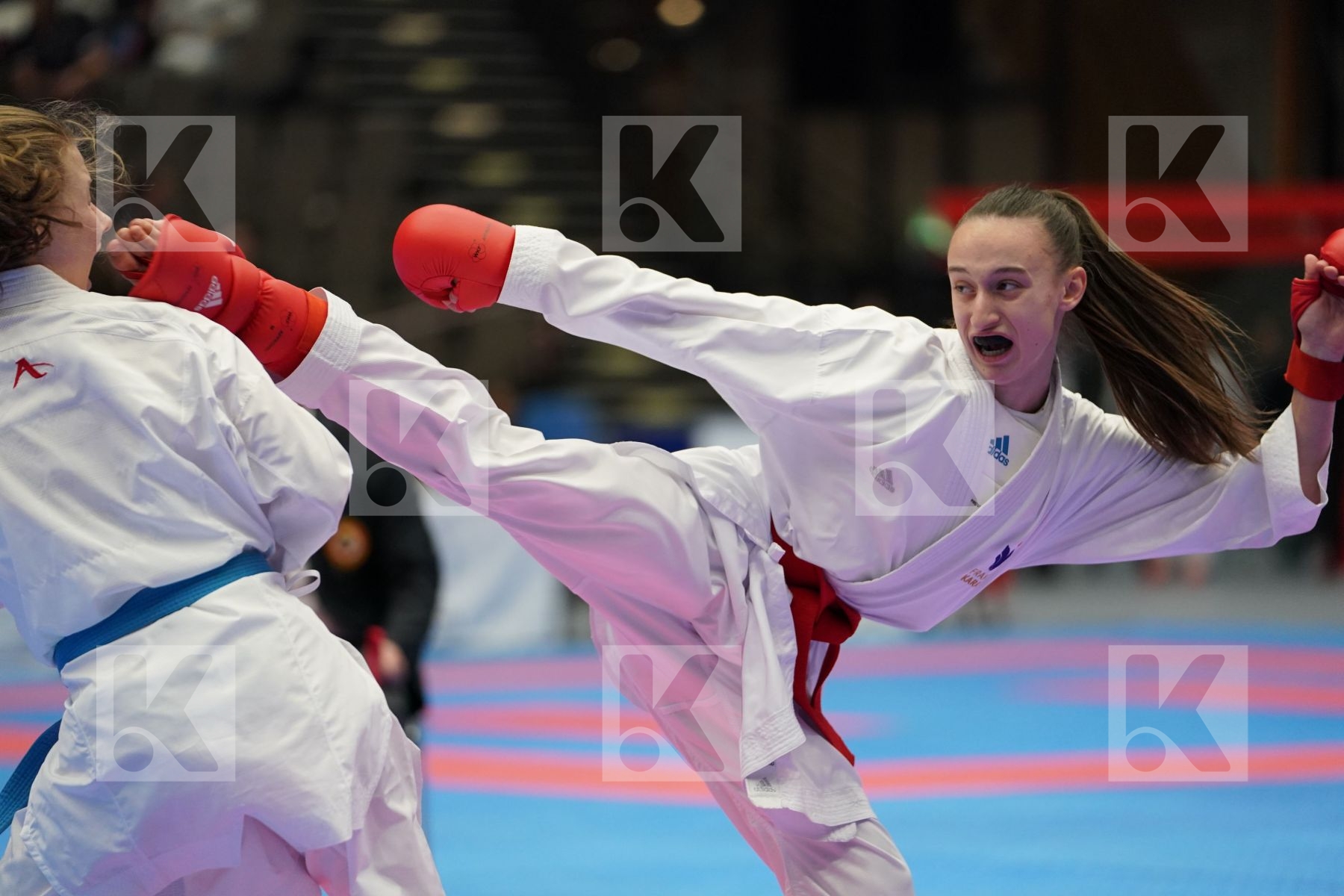 SOULIER MARGOT (FRANCE) vs STEIN RENEE (GERMANY) in Cadet Kumite Female -47 Kg - Final bout