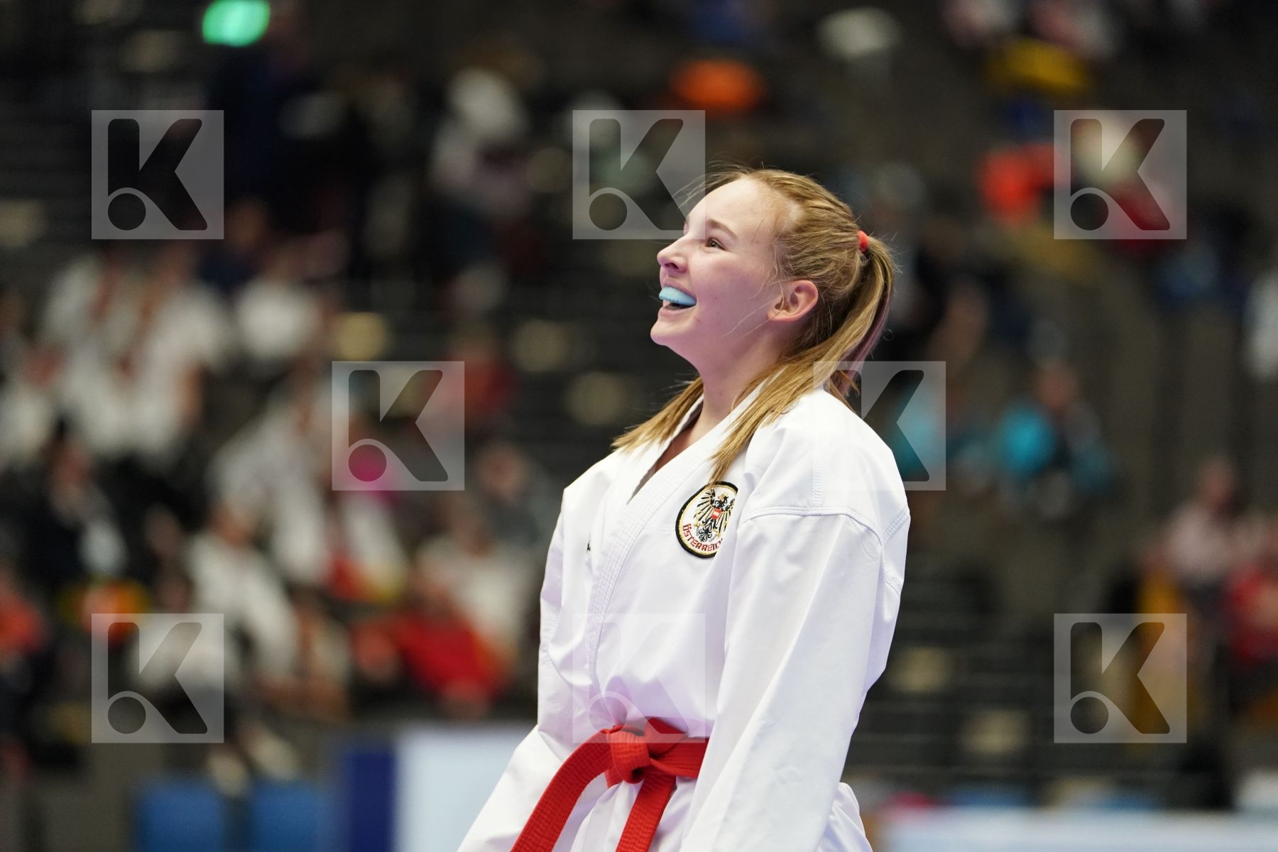 DEVIGILI HANNA (AUSTRIA) vs MUZIKAROVA KLARA (CZECH REPUPLIC) in Cadet Kumite Female 54+ Kg - Final bout