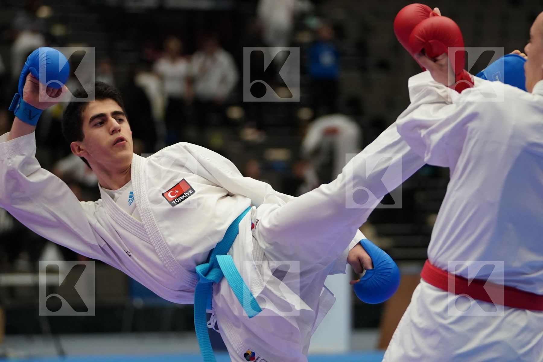 GASHI MELOS (KOSOVO) vs BULUT AHMET (TURKEY) in Cadet Kumite Male 70+ Kg - Final bout