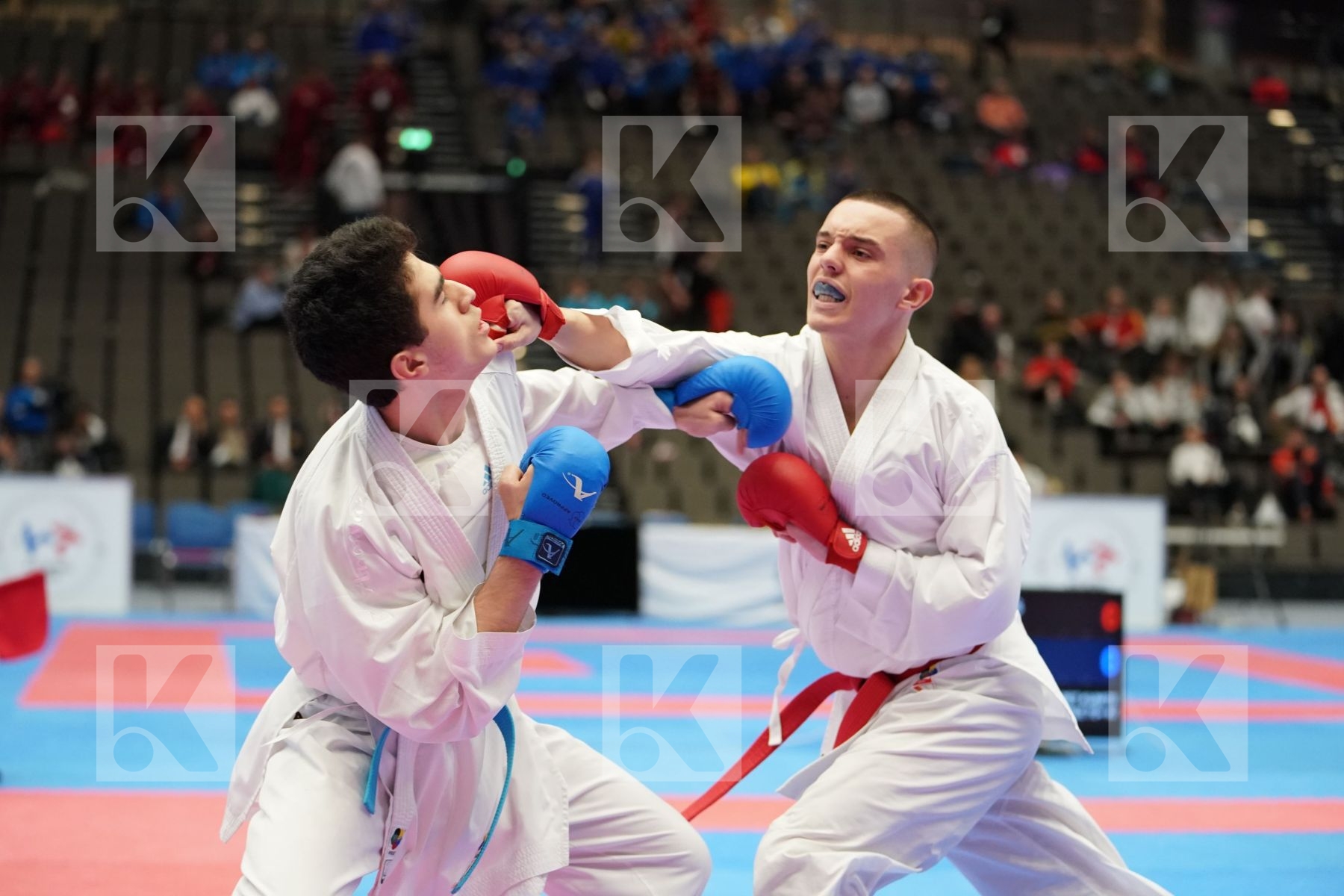GASHI MELOS (KOSOVO) vs BULUT AHMET (TURKEY) in Cadet Kumite Male 70+ Kg - Final bout
