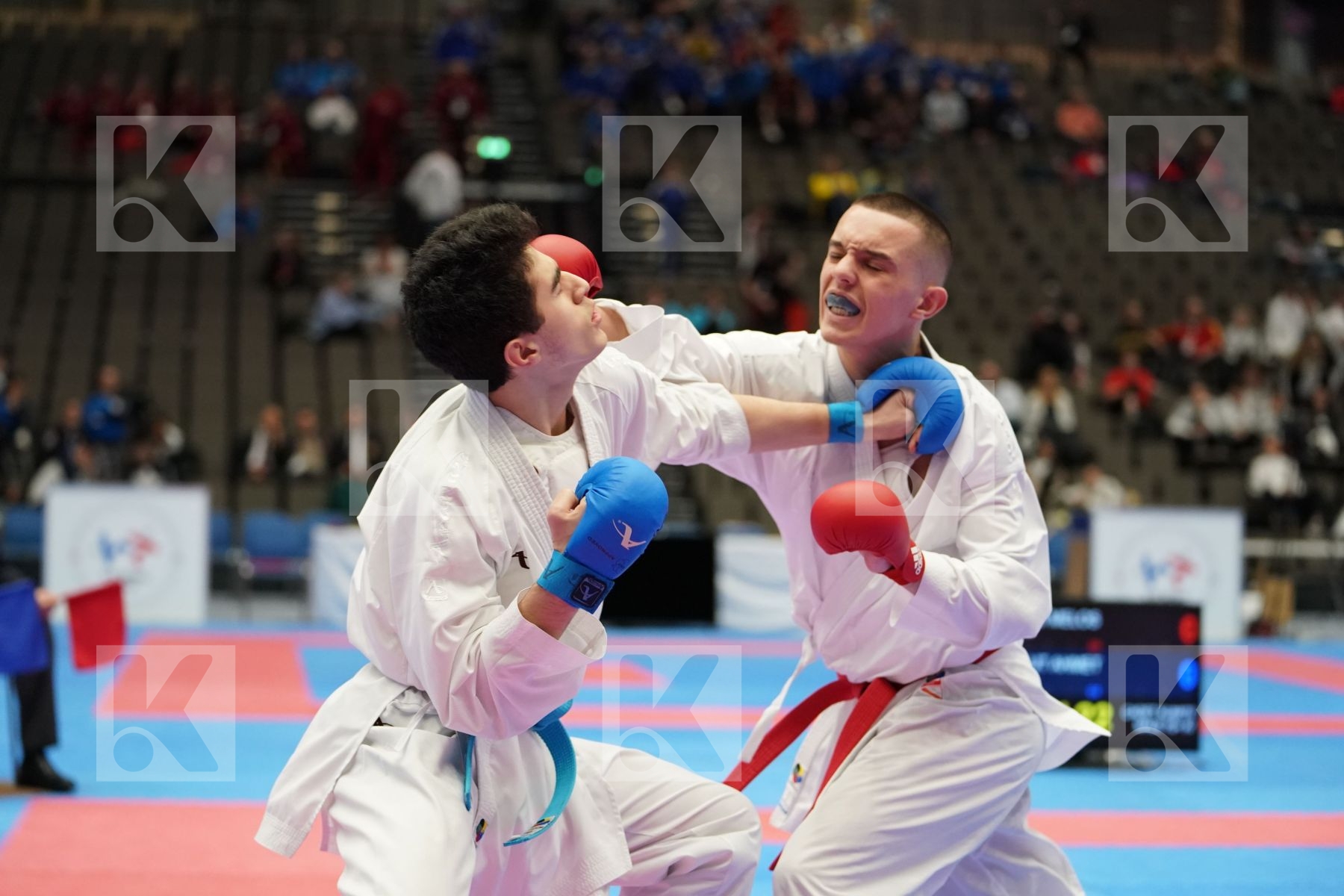 GASHI MELOS (KOSOVO) vs BULUT AHMET (TURKEY) in Cadet Kumite Male 70+ Kg - Final bout