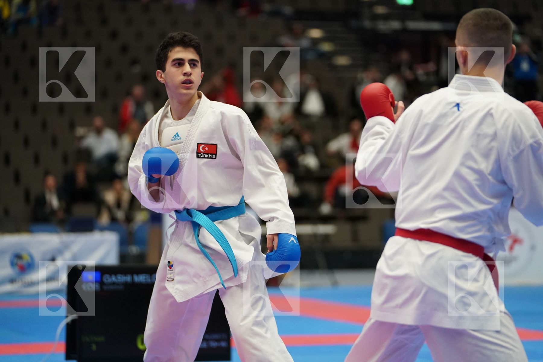 GASHI MELOS (KOSOVO) vs BULUT AHMET (TURKEY) in Cadet Kumite Male 70+ Kg - Final bout