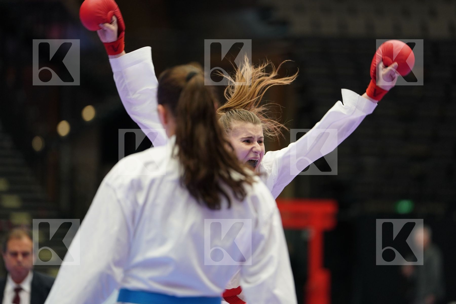 GOLUBEVA VALERIIA (RUSSIAN FEDERATION) vs JOVANOVIC MILENA (MONTENEGRO) in Junior Kumite Female 59+ Kg - Final bout