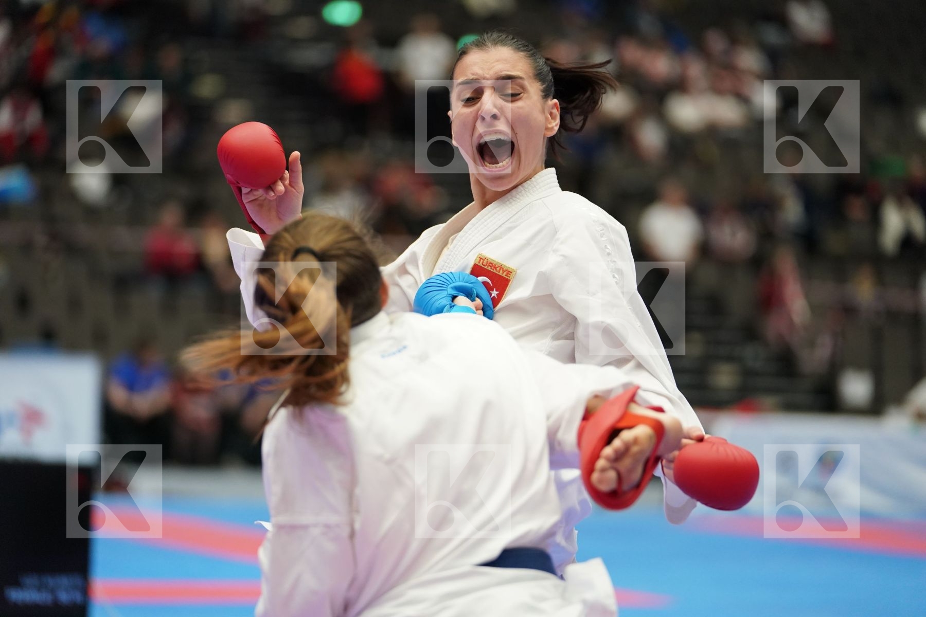 DEMIRTURK GULSEN (TURKEY) vs MURABITO NICOLE (ITALY) in Under 21 Kumite Female -50 Kg - Final bout