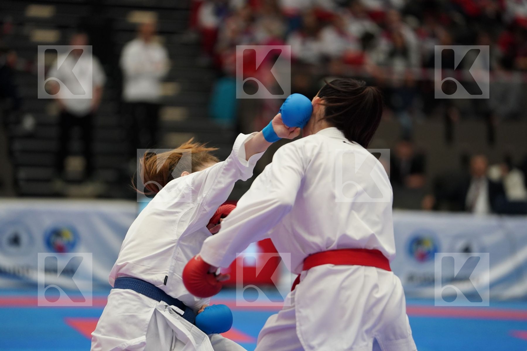 DEMIRTURK GULSEN (TURKEY) vs MURABITO NICOLE (ITALY) in Under 21 Kumite Female -50 Kg - Final bout
