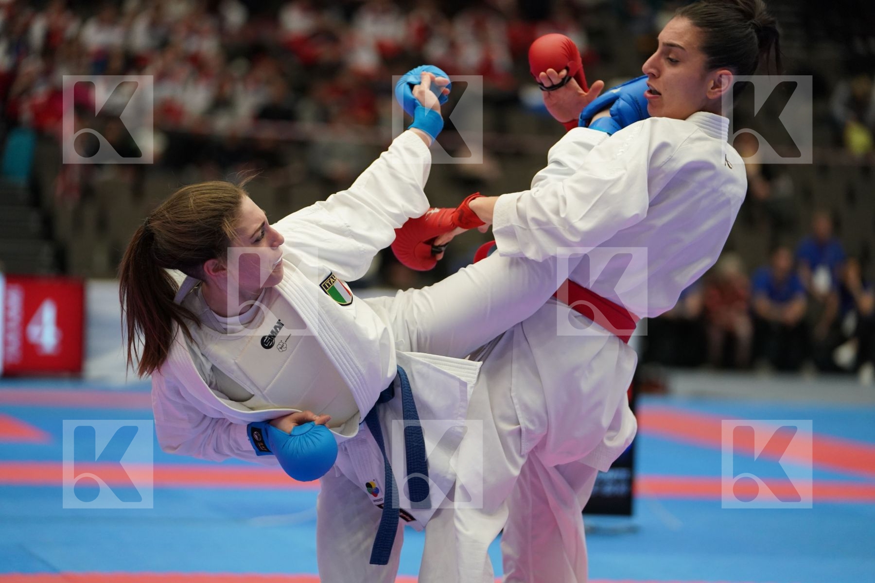 DEMIRTURK GULSEN (TURKEY) vs MURABITO NICOLE (ITALY) in Under 21 Kumite Female -50 Kg - Final bout