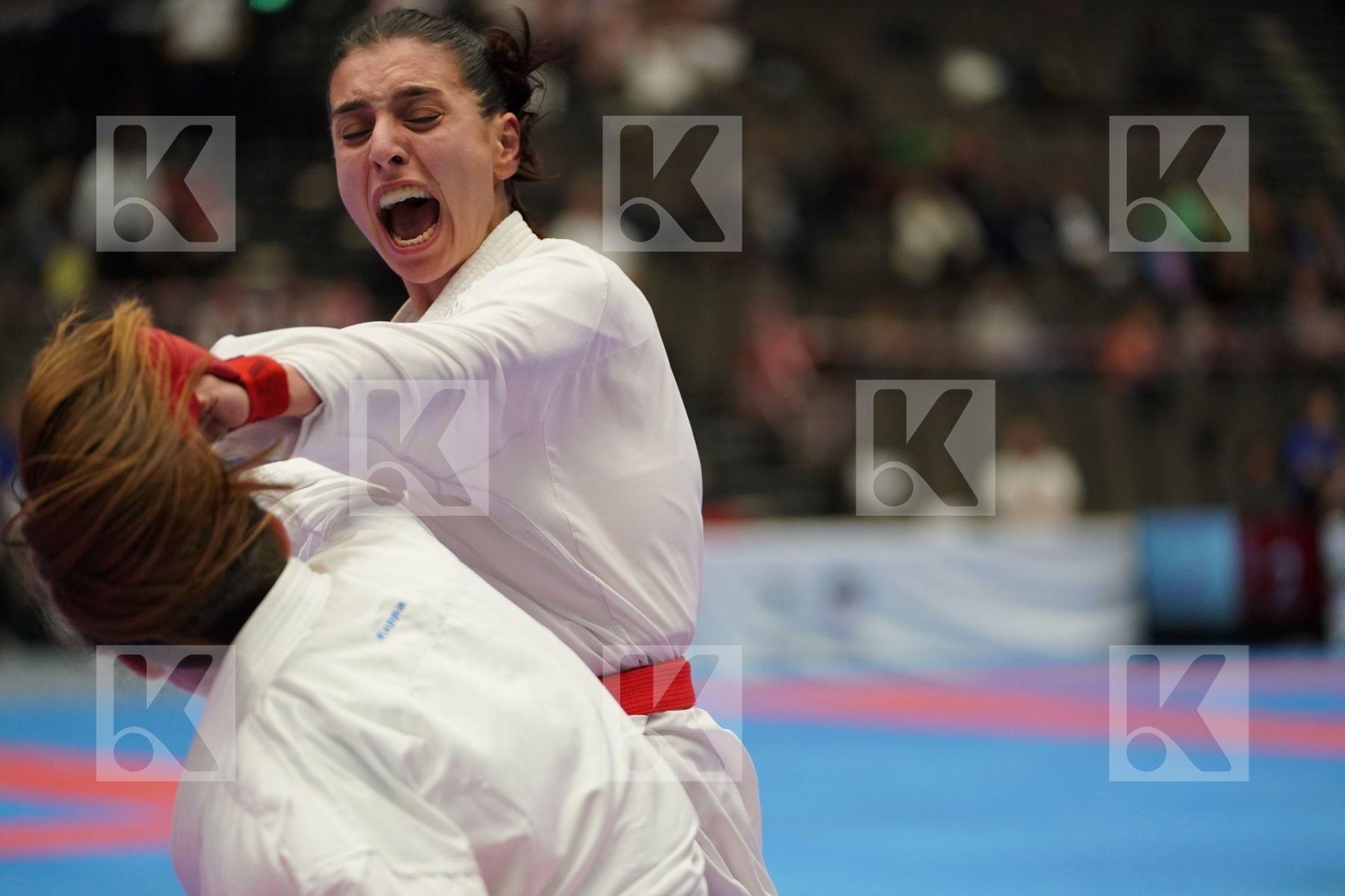 DEMIRTURK GULSEN (TURKEY) vs MURABITO NICOLE (ITALY) in Under 21 Kumite Female -50 Kg - Final bout