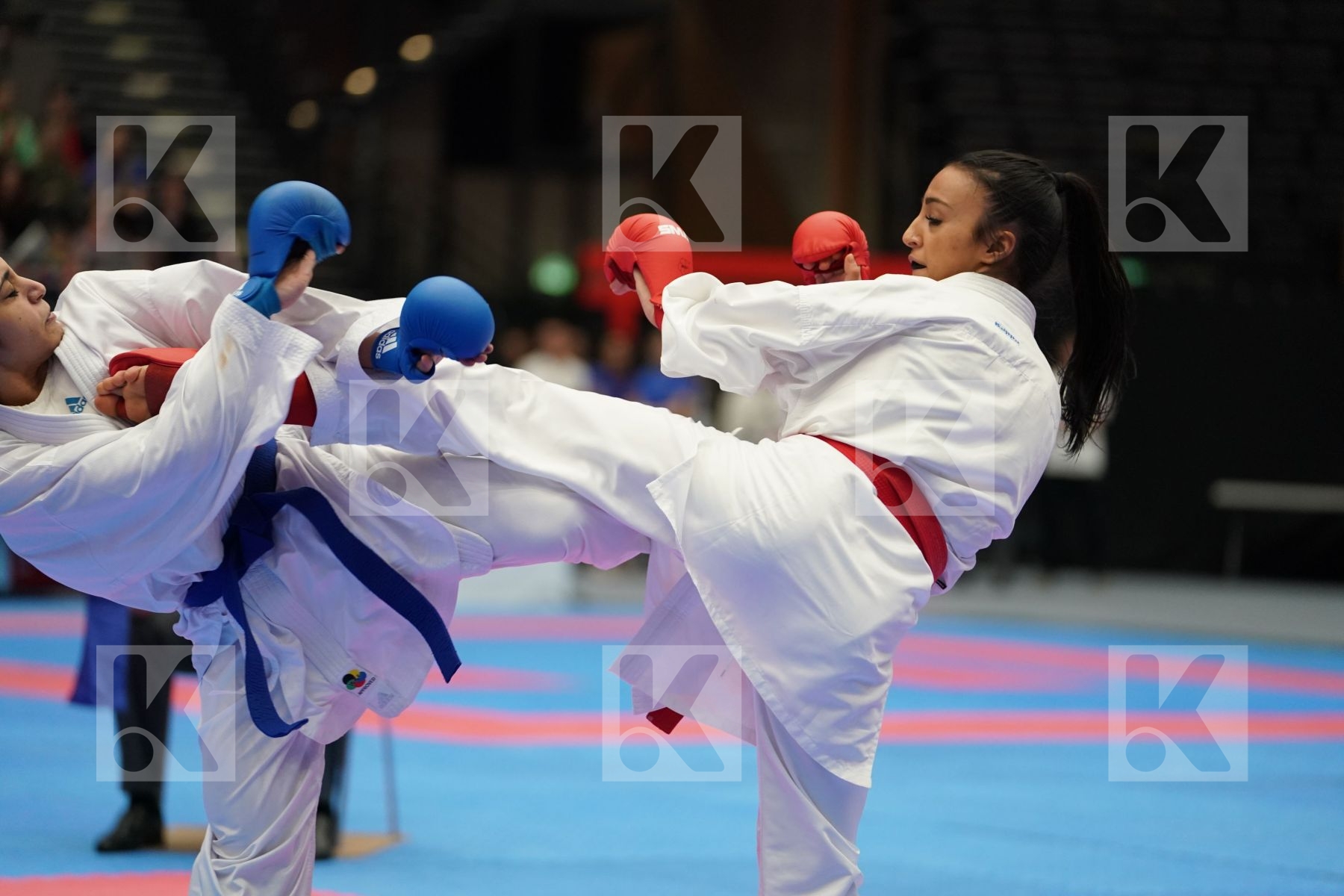 BRUNORI VERONICA (ITALY) vs HEURTAULT SARA (FRANCE) in Under 21 Kumite Female -55 Kg - Final bout