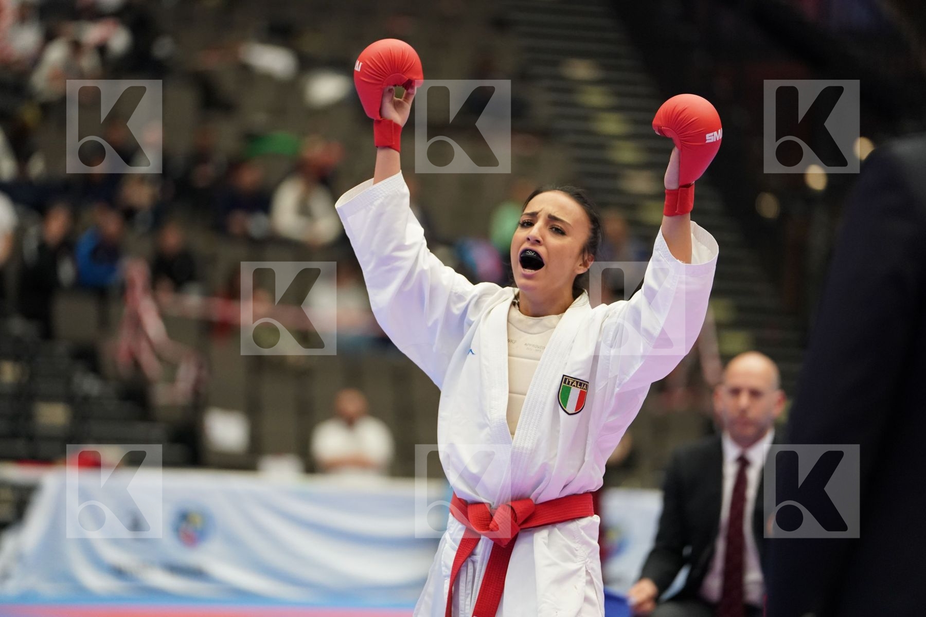 BRUNORI VERONICA (ITALY) vs HEURTAULT SARA (FRANCE) in Under 21 Kumite Female -55 Kg - Final bout